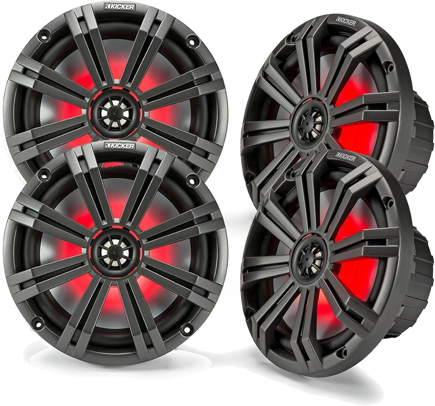 Upgrade to Pure Sound: 8 Charcoal Marine LED Speakers