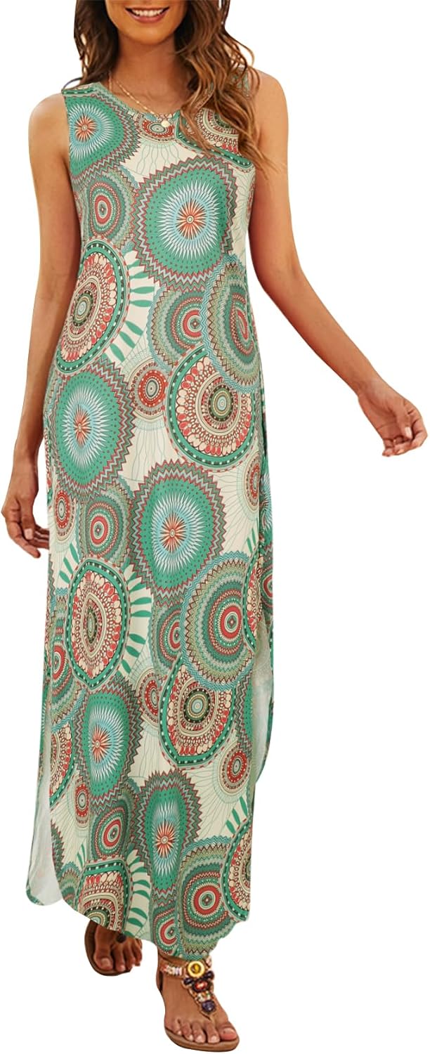 Hount Women's Casual Summer Sleeveless Dress with Pockets