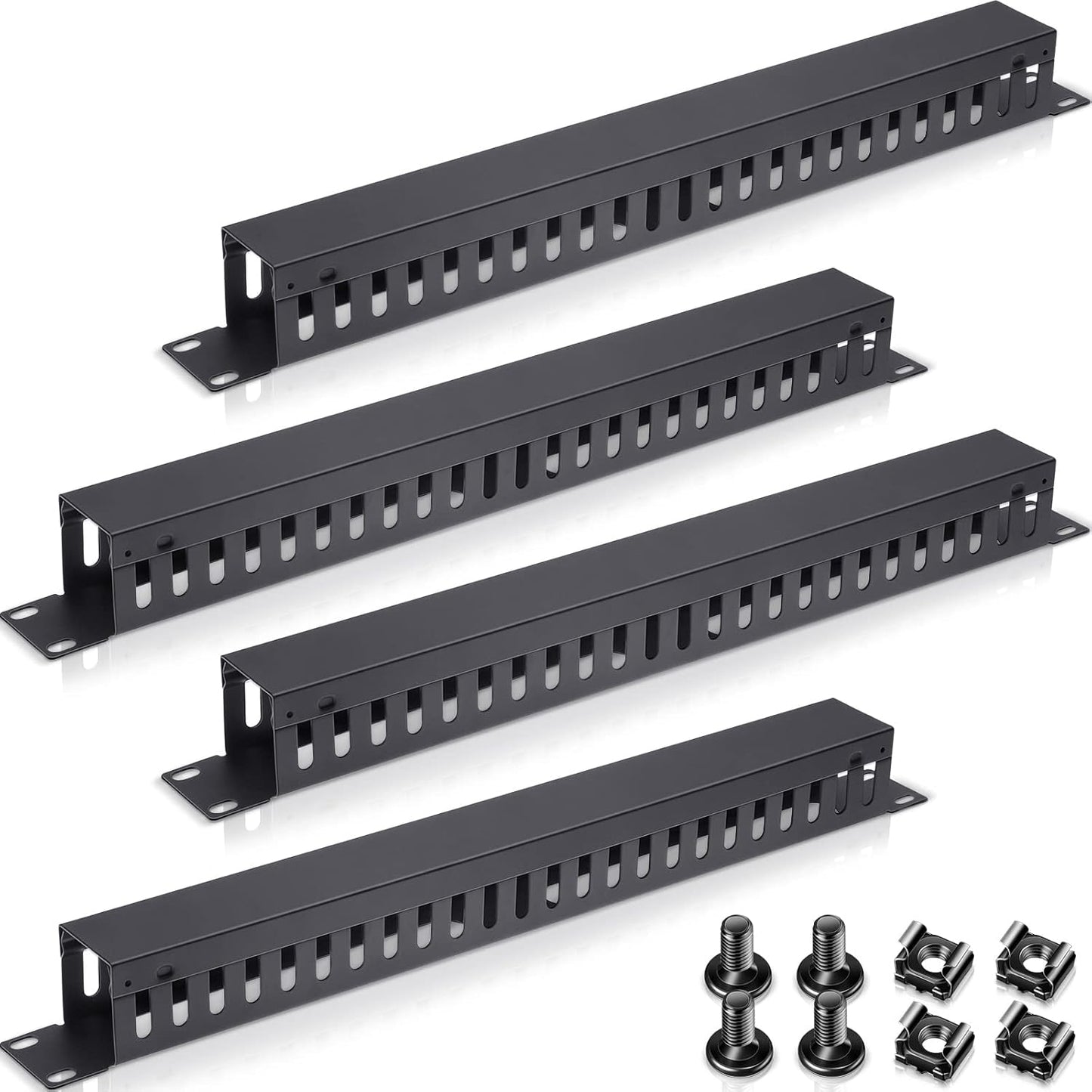 Effortlessly Organize Cables with 24 Slot Cable Manager