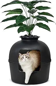 Secret Litter Box Enclosure with Odor Control for Large Cats