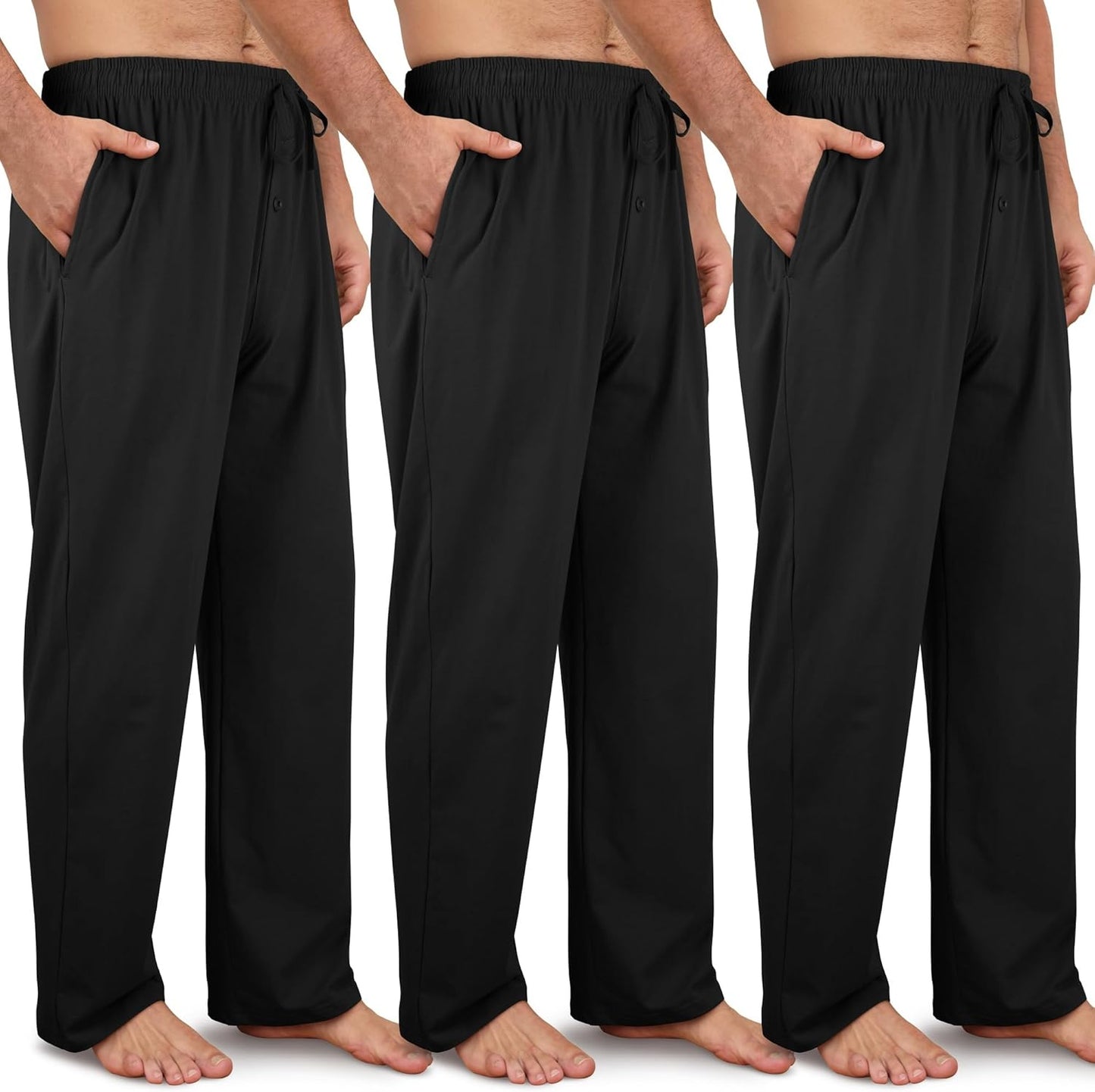 3 Pack Men's Cotton Pajama Pants for Ultimate Comfort and Style