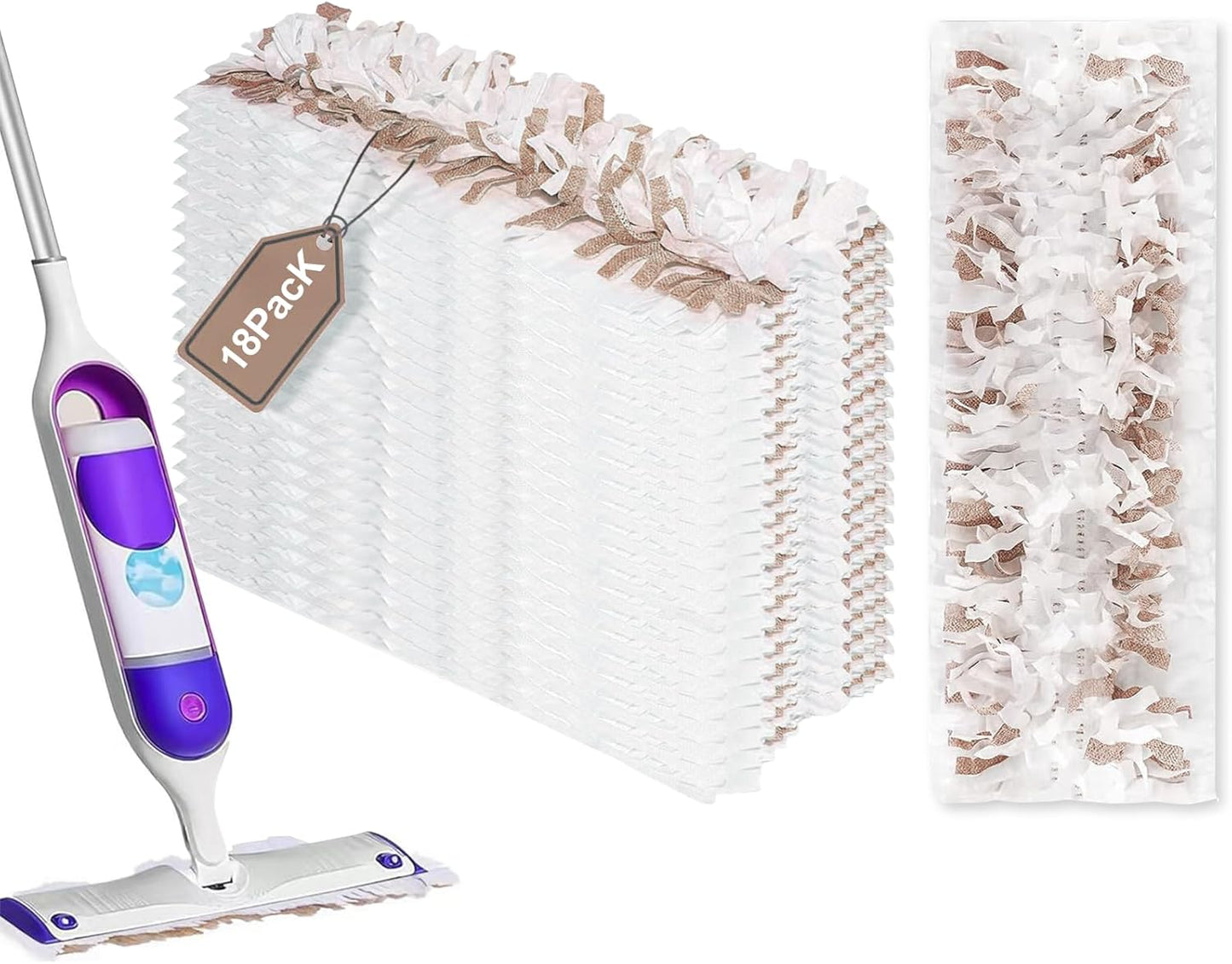 BYOFI Wood Floor Power Mop Pads - 18 Pack