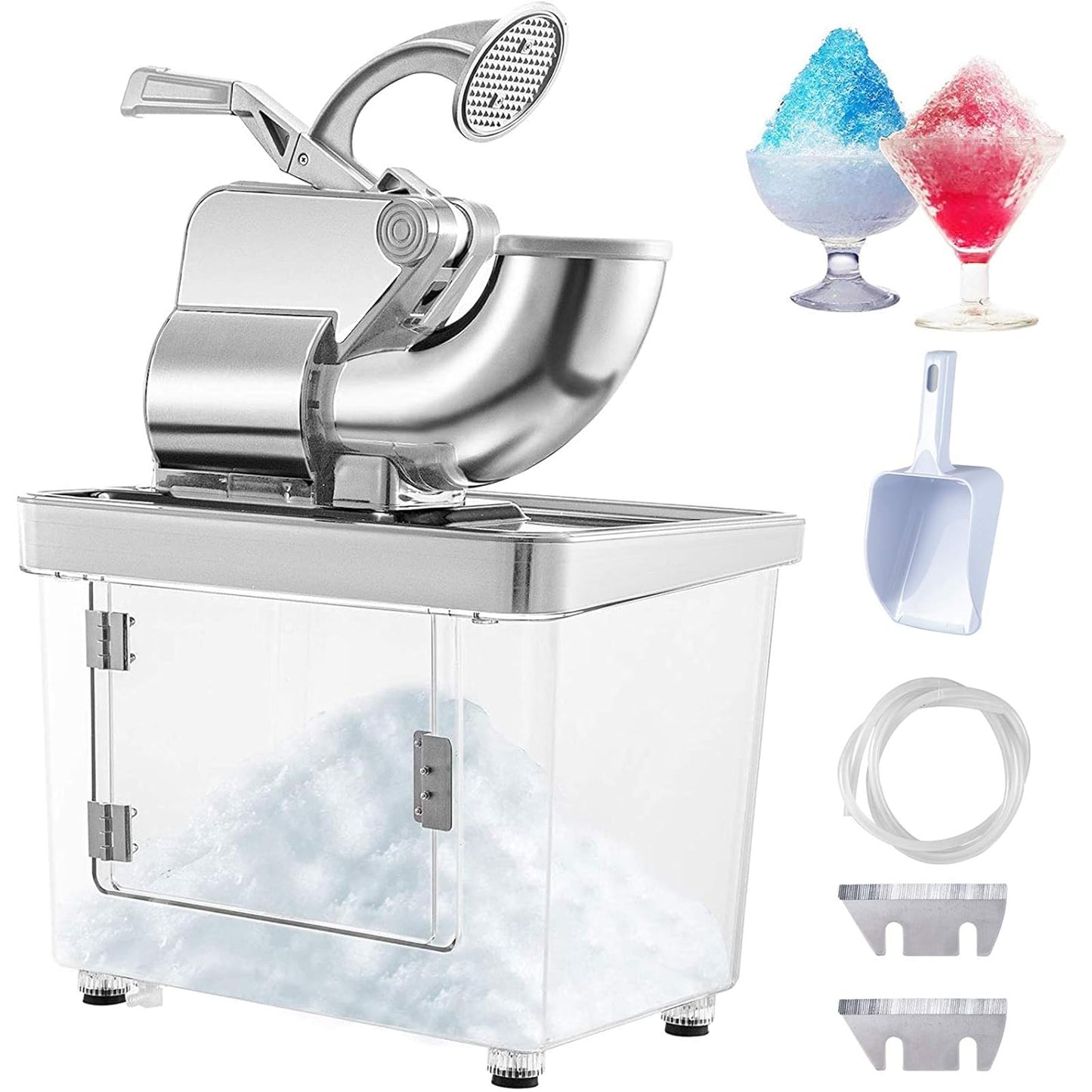 VEVOR 110V Commercial Ice Crusher for Snow Cones and More