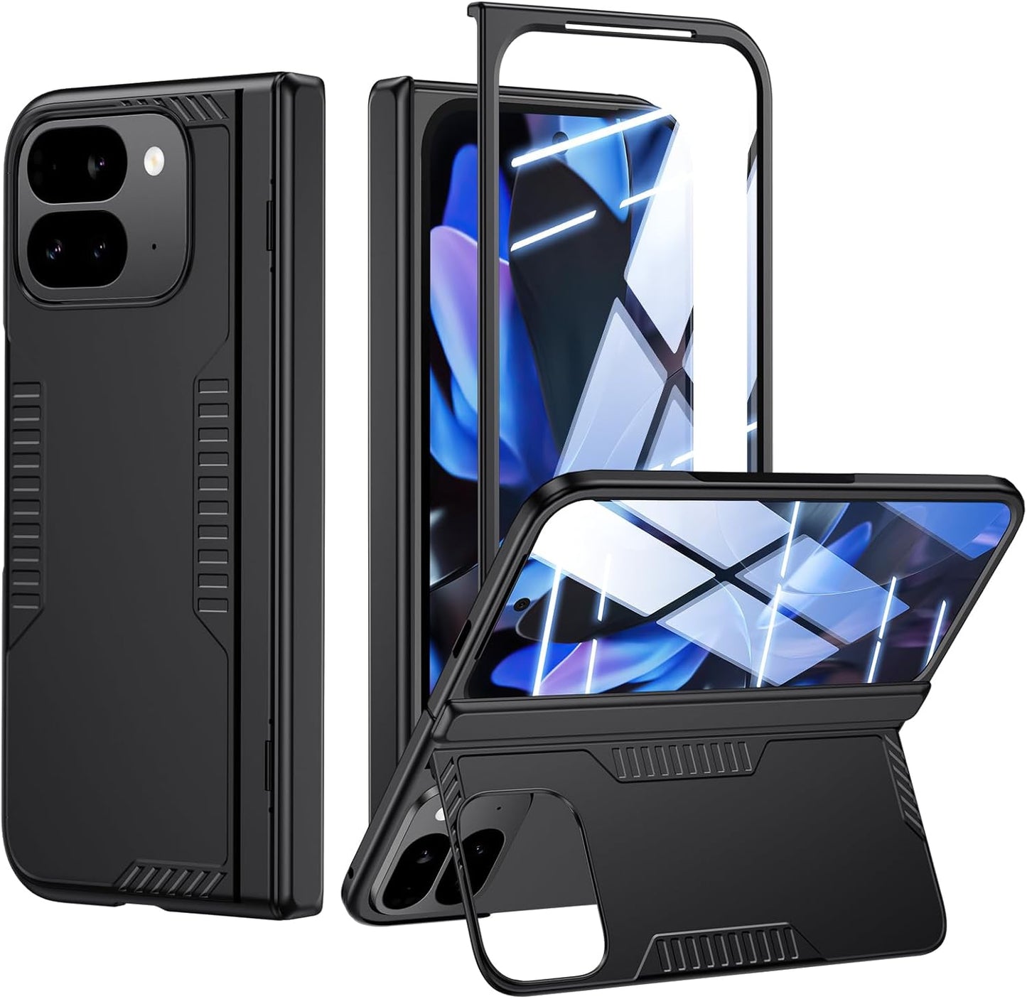 Google Pixel 9 Pro Fold Case with Hinge Stand & Screen Protector