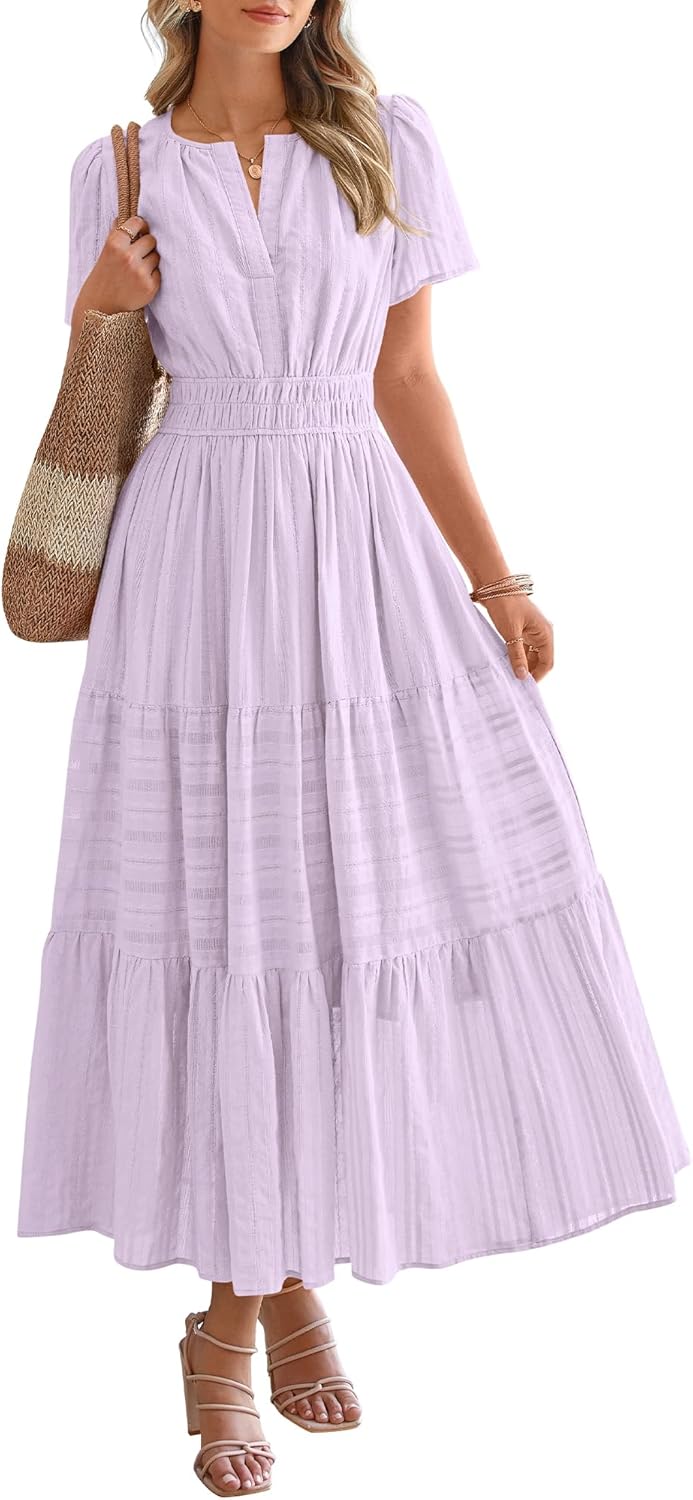 BTFBM Womens Summer Casual Maxi Dress with Pockets and Style