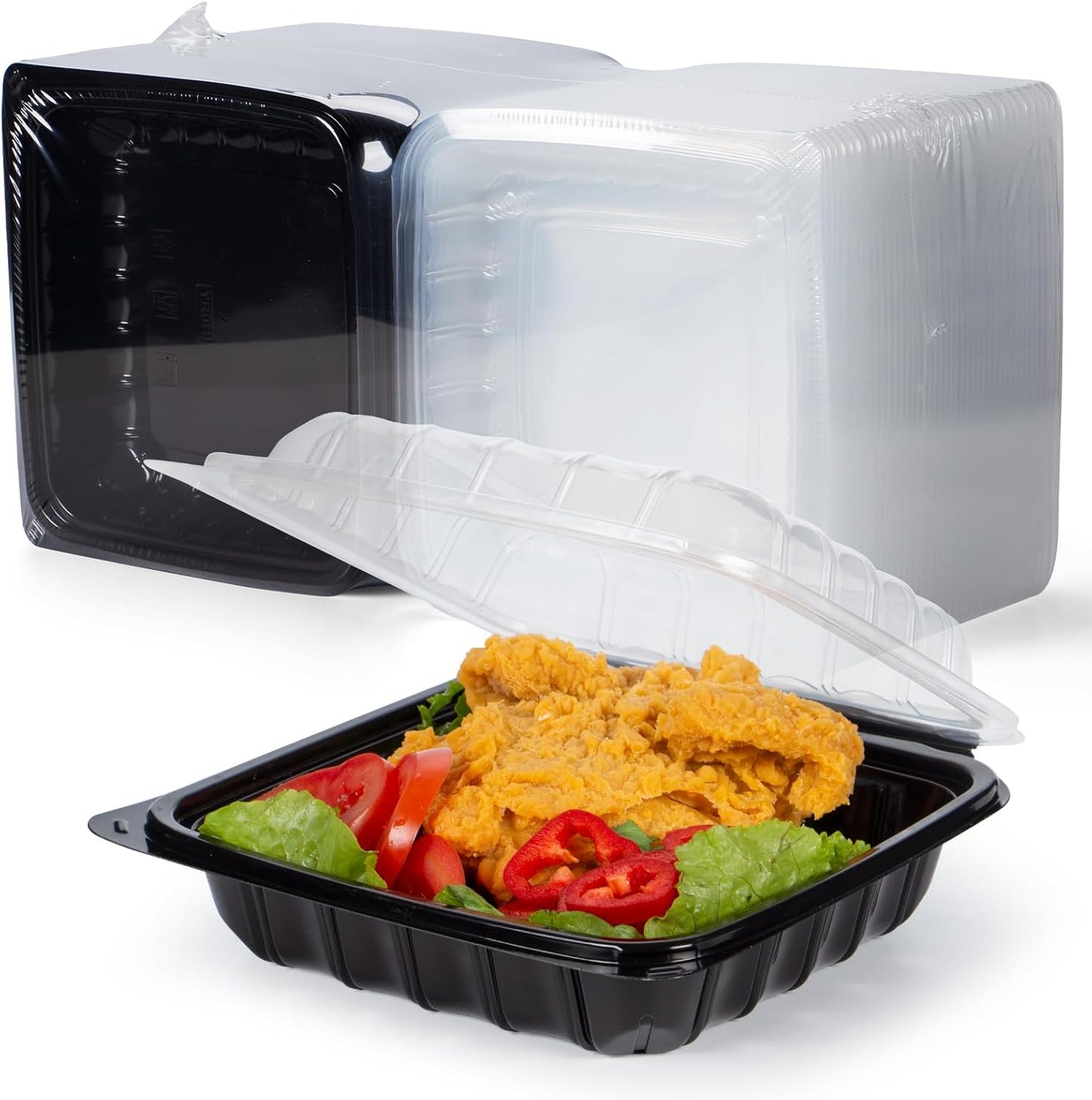 YANGRUI Takeout Containers 34 oz 25 Pack for Meal Prep & Storage