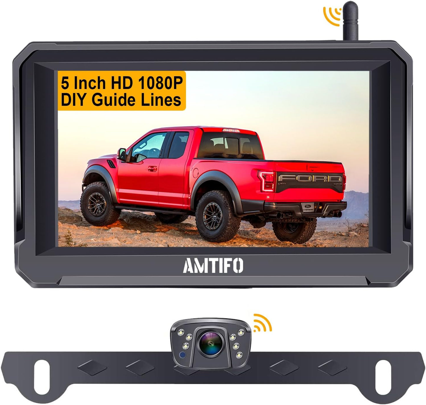 AMTIFO Wireless HD Backup Camera - Clear Night Vision