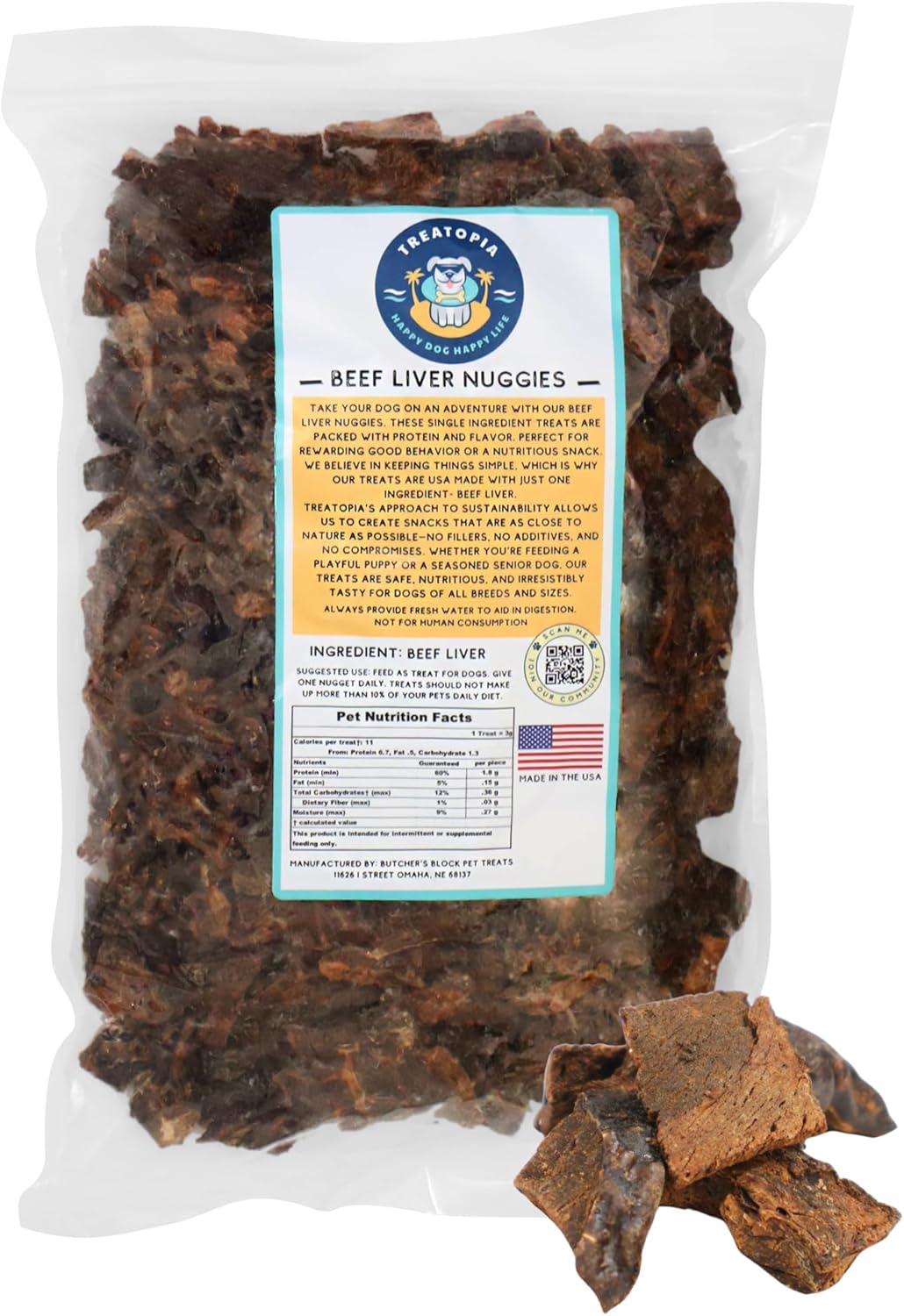 Beef Liver Nuggies Dog Treats - All-Natural, Healthy Snack