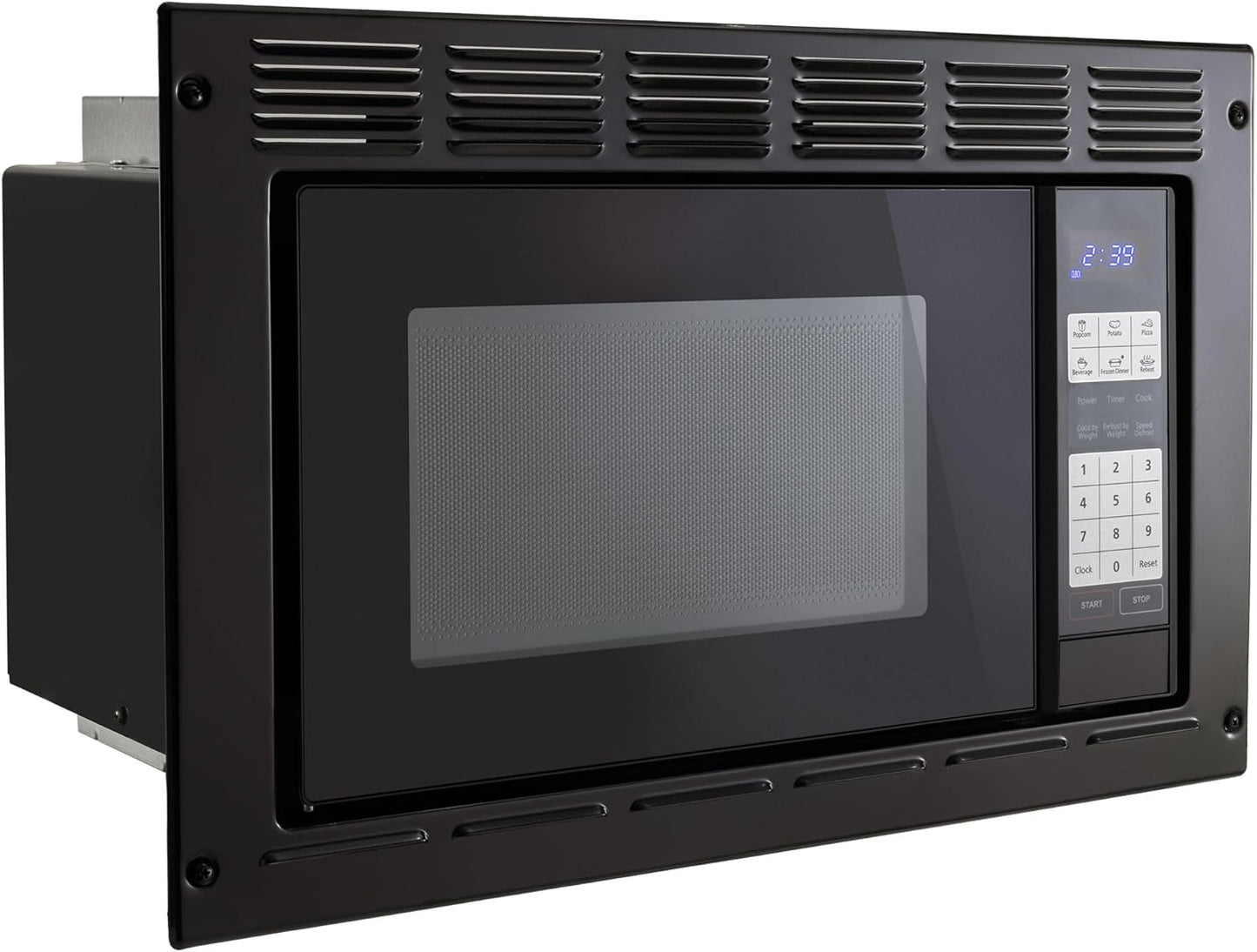 RecPro Black RV Microwave | 900W Power | Direct Greystone Replacement