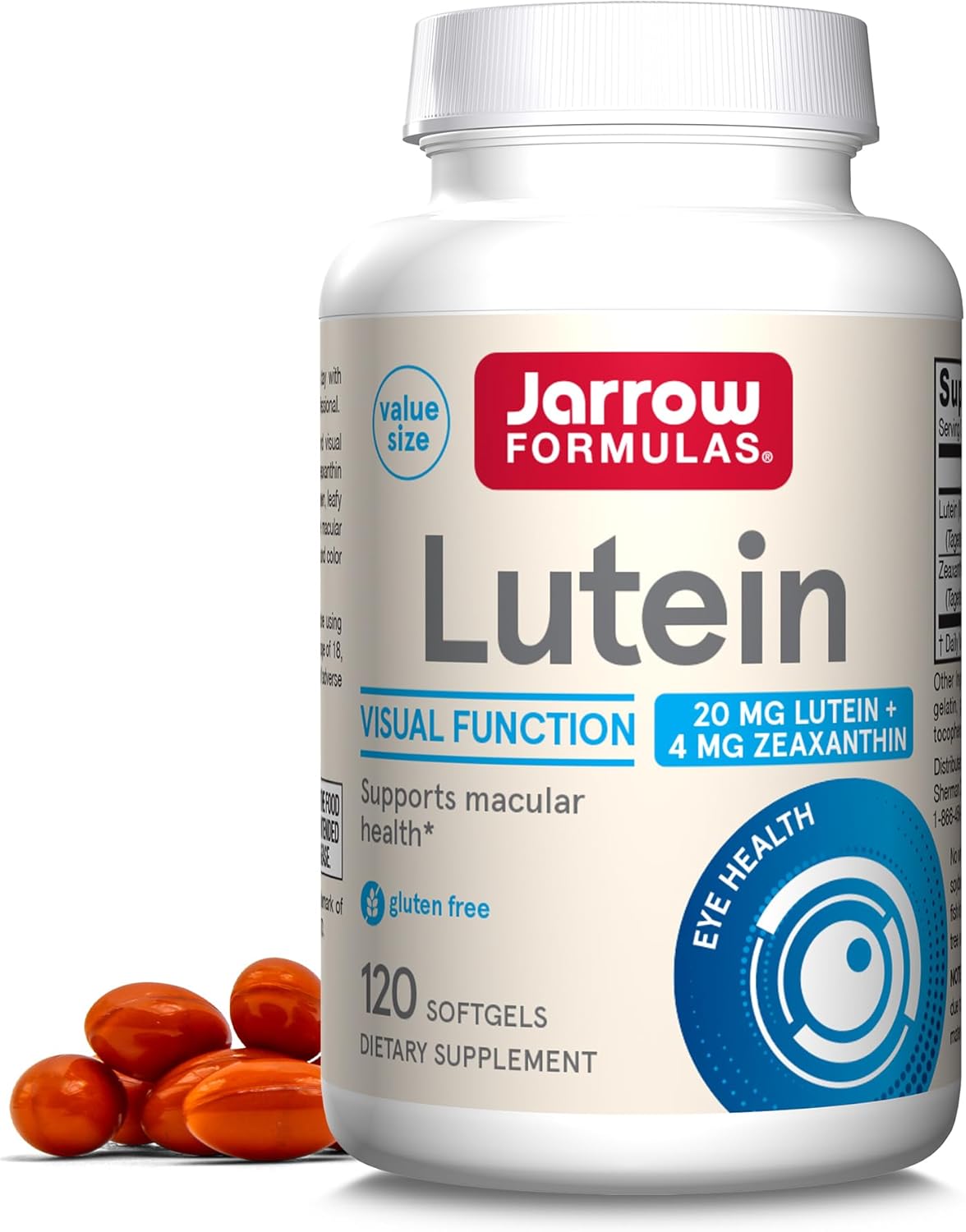 Lutein 20 mg with Zeaxanthin for Visual Function Support