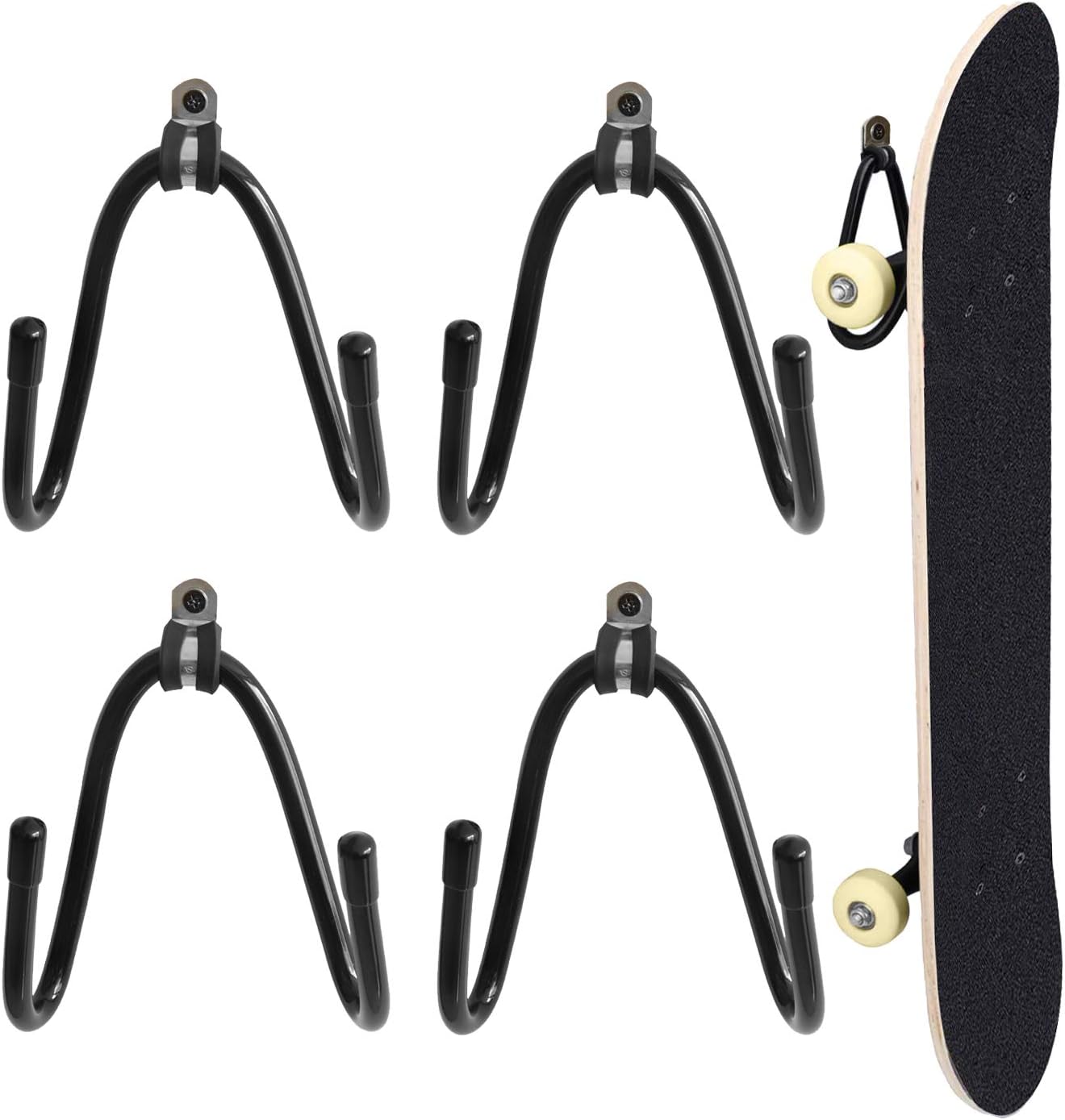 Adjustable Wall Mount Skateboard Rack - Multi-Use Holder