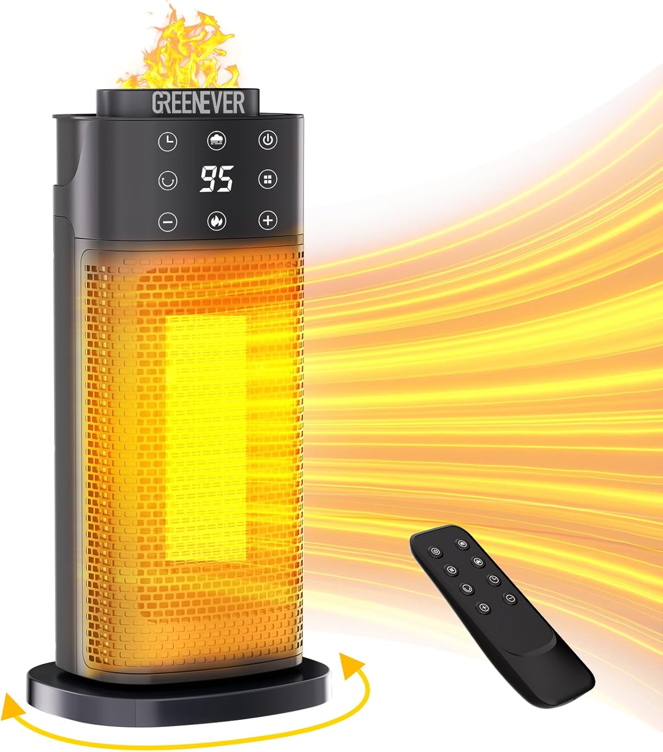 Greenever 2024 Humidifying Heater: Fast Heat, Remote, Timer