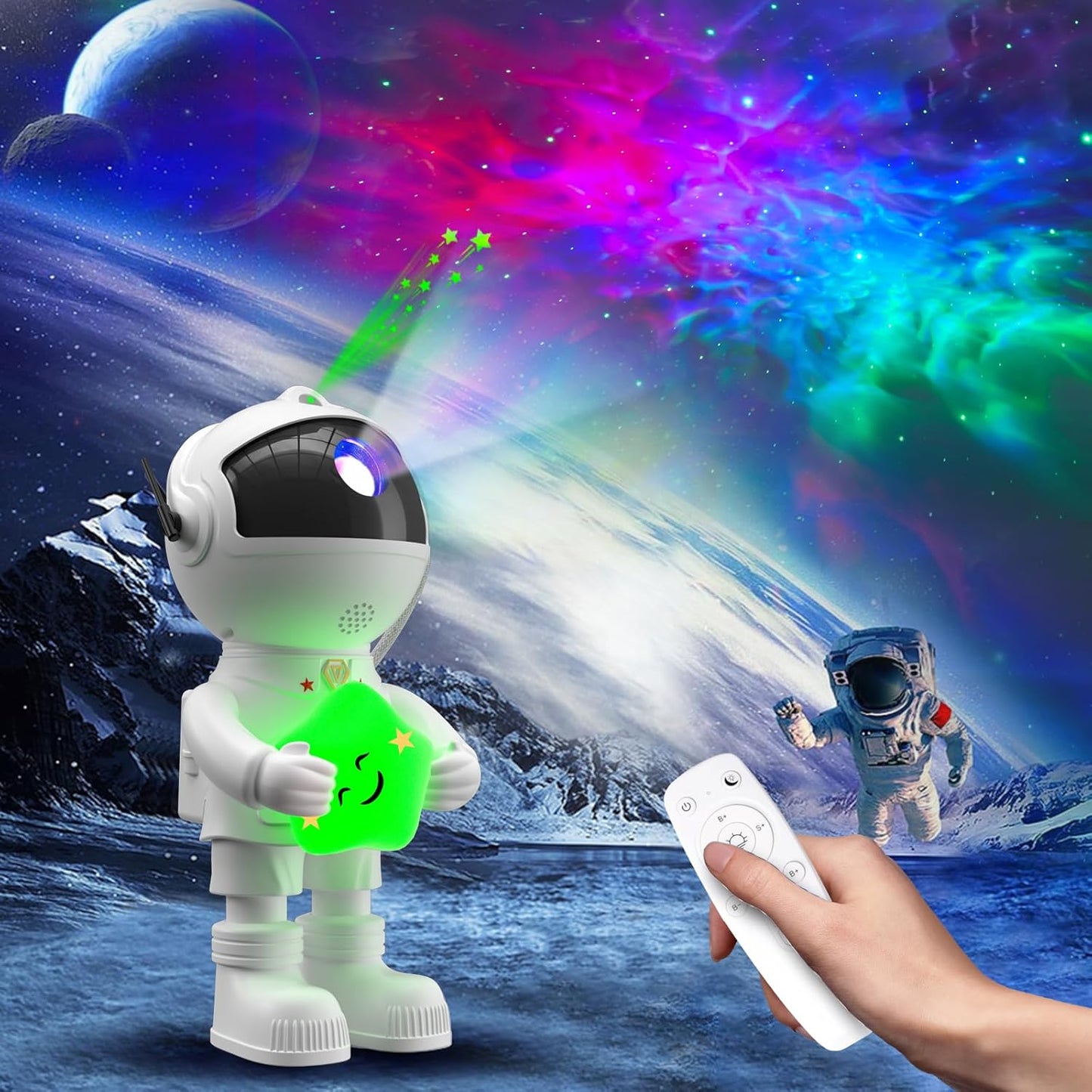 Starry Night Atmosphere with Astronaut Projector
