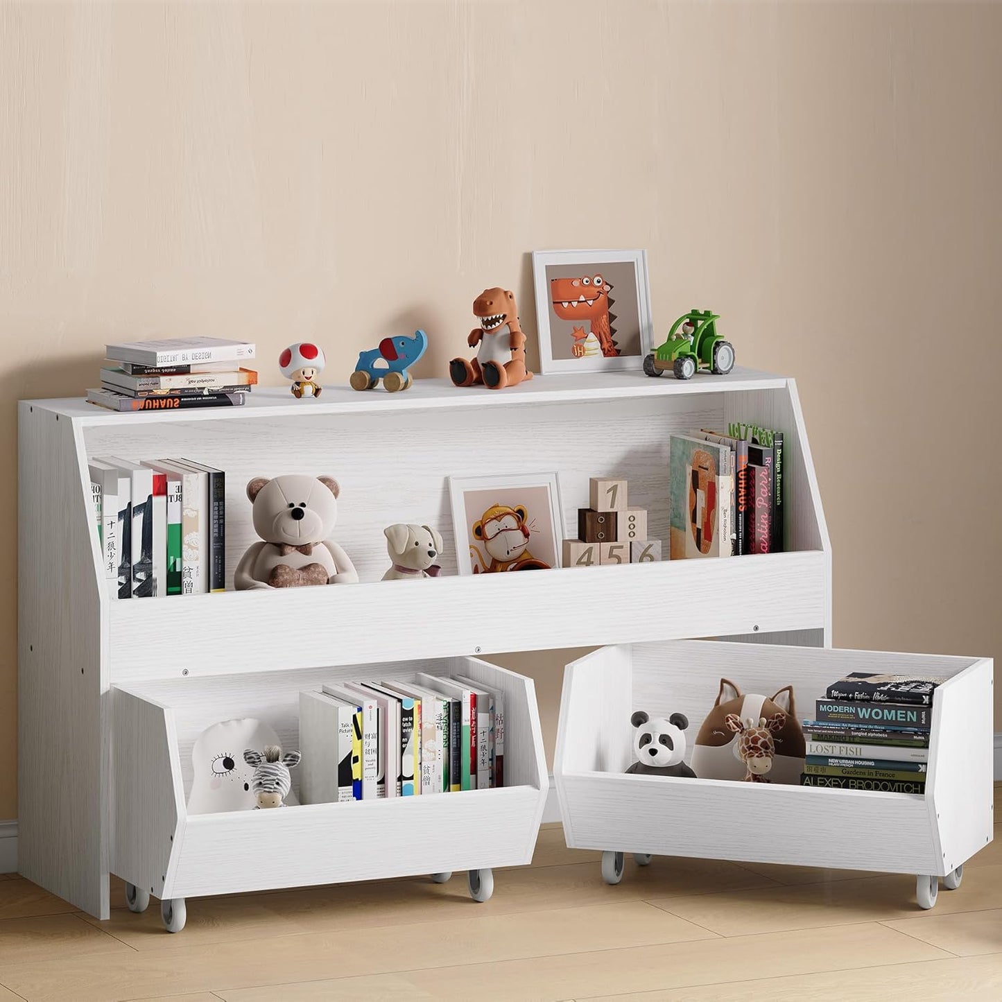 Toy Storage and Organizer for Kids with Moveable Drawers