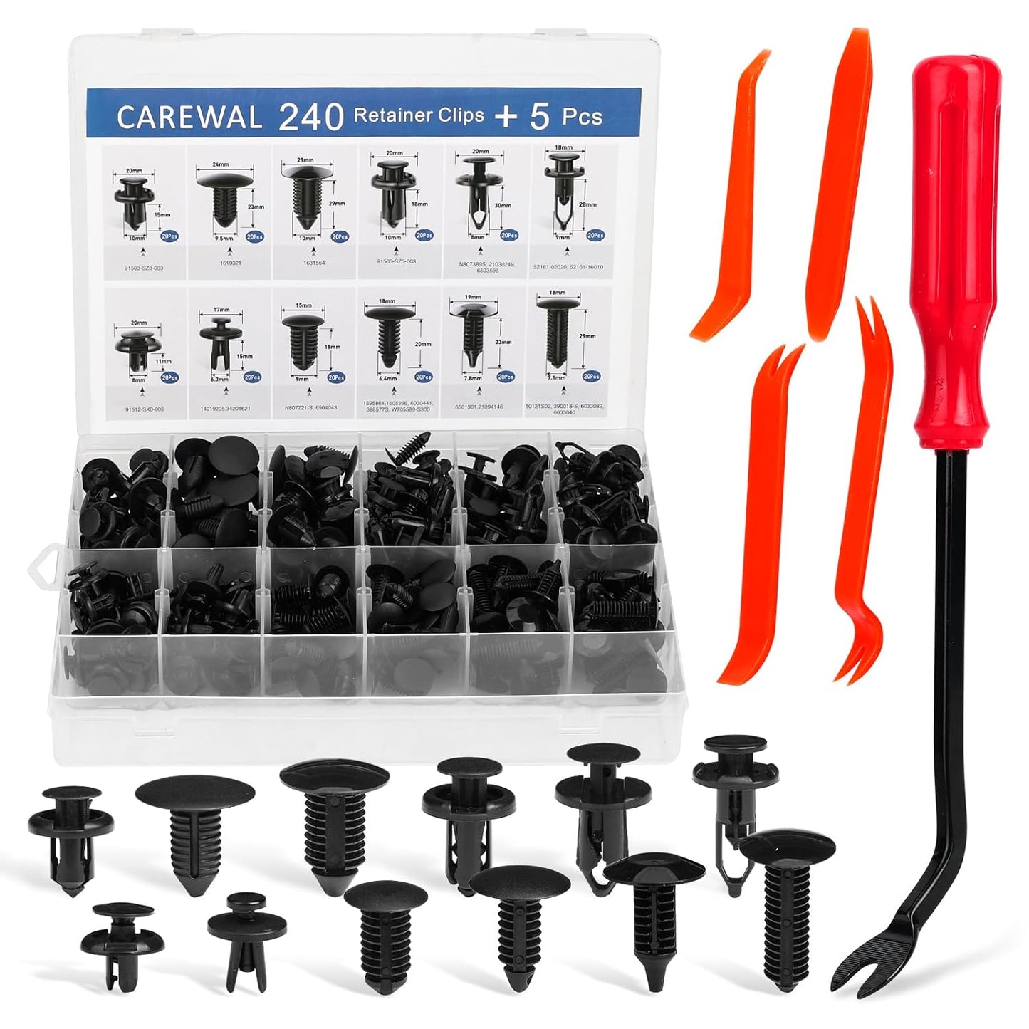 240 Pcs Fastener Kit for Easy Car Repairs
