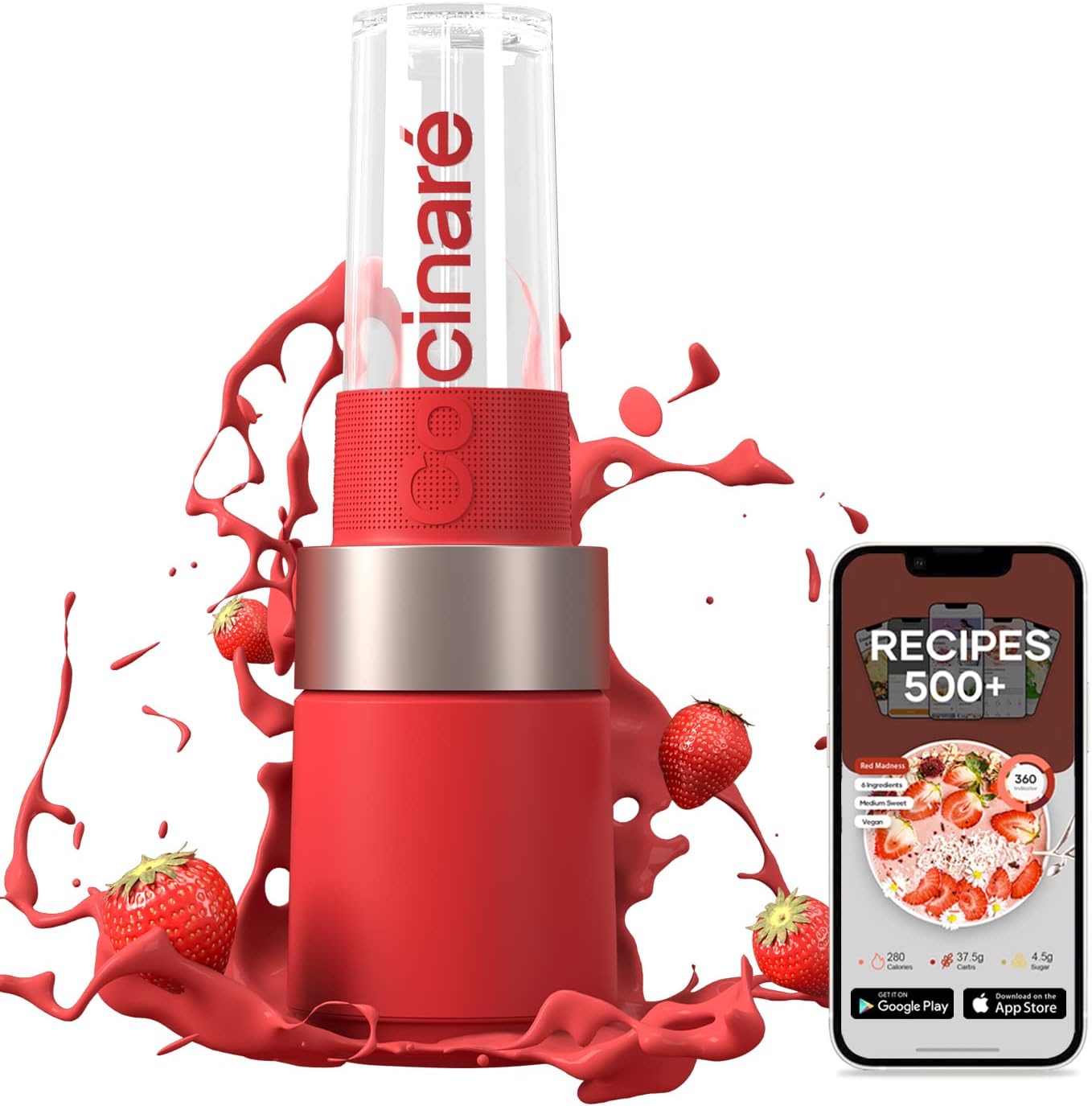 Portable 1100W Blender: Blend On-the-Go!