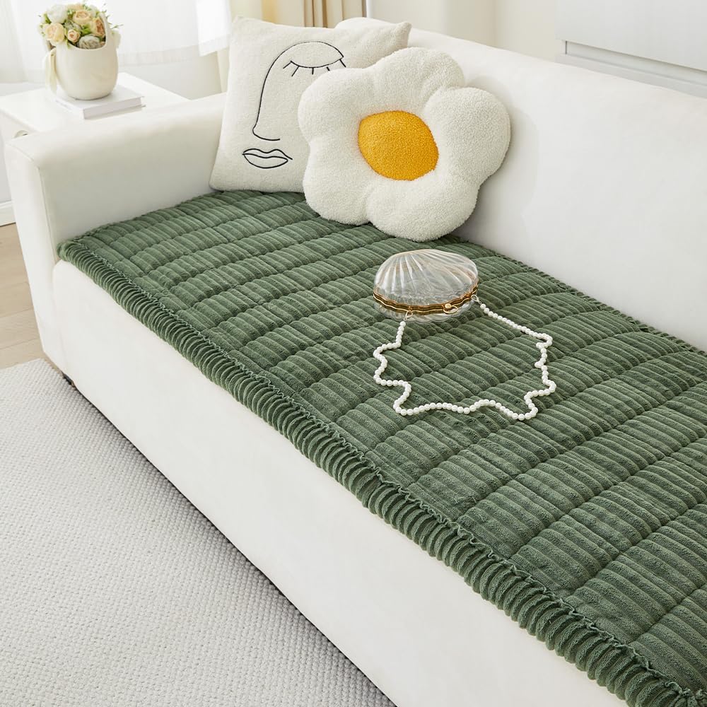 Fuzzy Pet Couch Cover for Dogs, Washable Non-Slip Sofa Protector