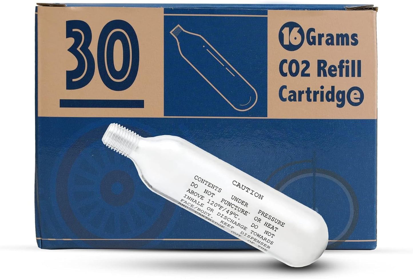 CyclingDeal 16g or 25g Threaded CO2 Cartridges for Bicycles