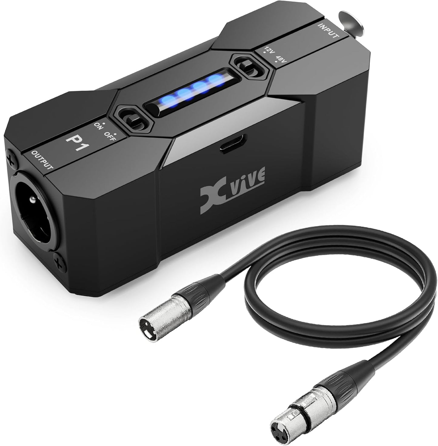 Xvive P1 Phantom Power Supply for Condenser Microphones