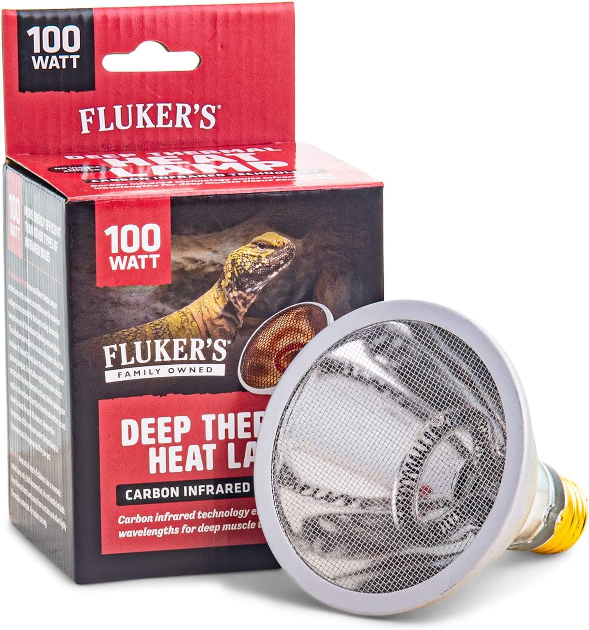 Fluker's 100W Deep Thermal Heat Lamp: Ideal for Basking
