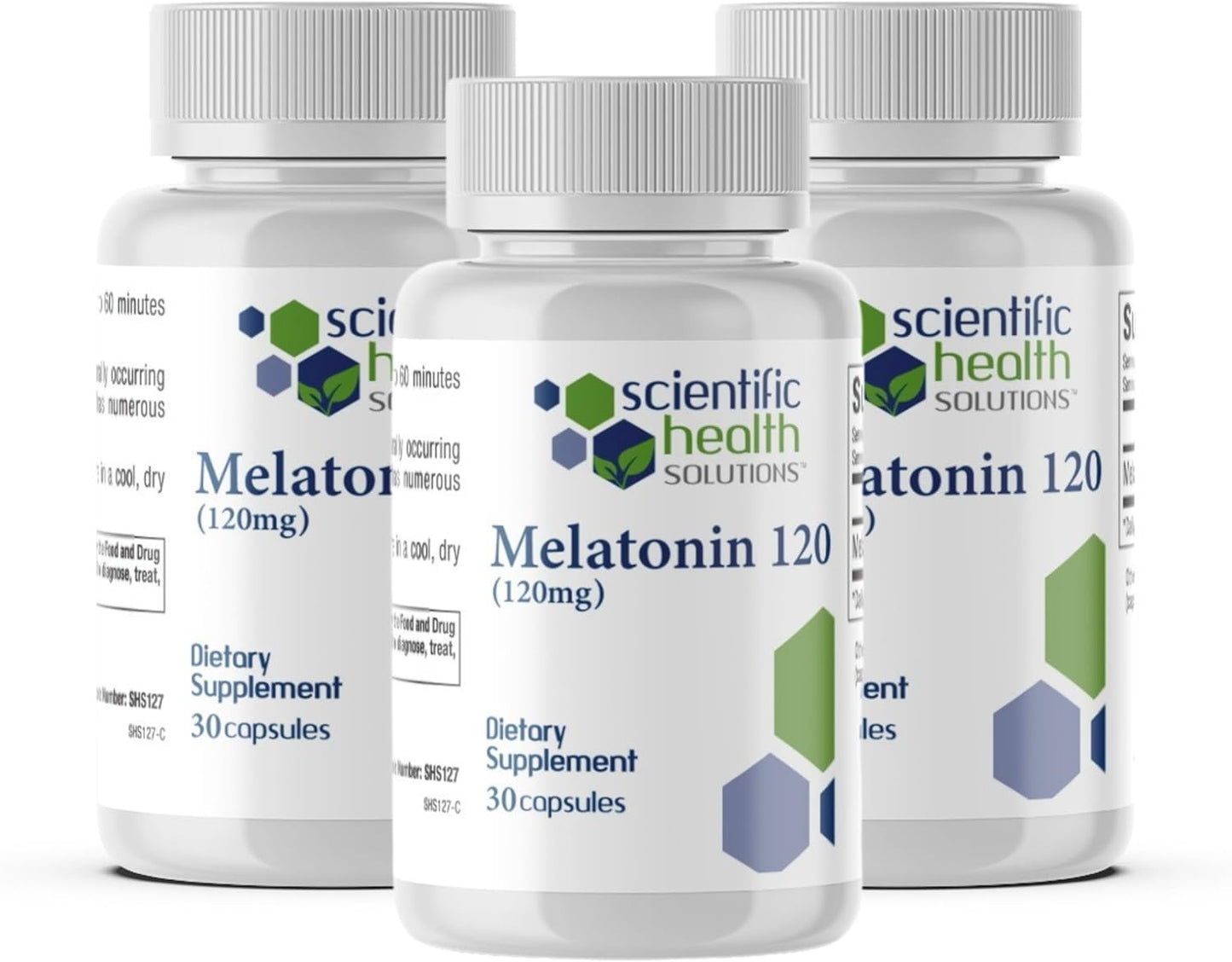 Melatonin 120mg Capsules for Sleep Support - Vegan & Non-GMO