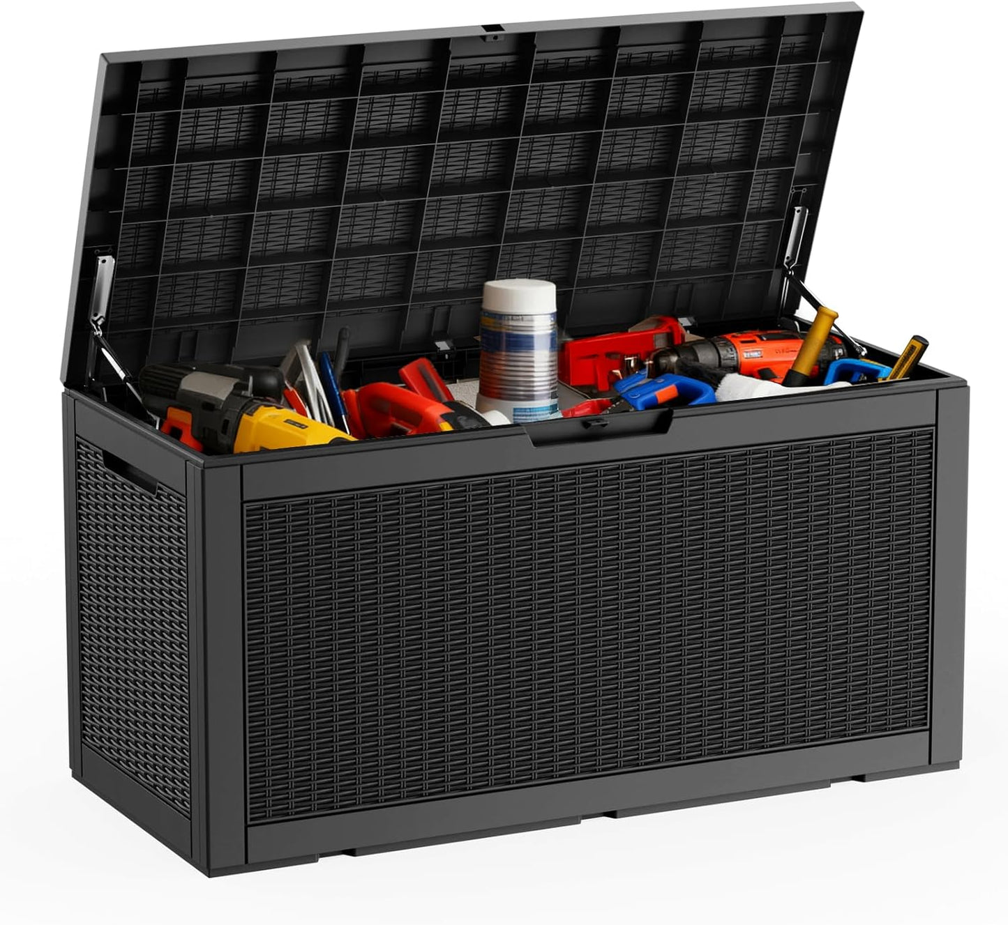 100 Gallon Large Deck Box for Outdoor Storage and Patio Use