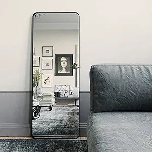 BEAUTYPEAK Black Full Length Mirror for Dressing Room Use