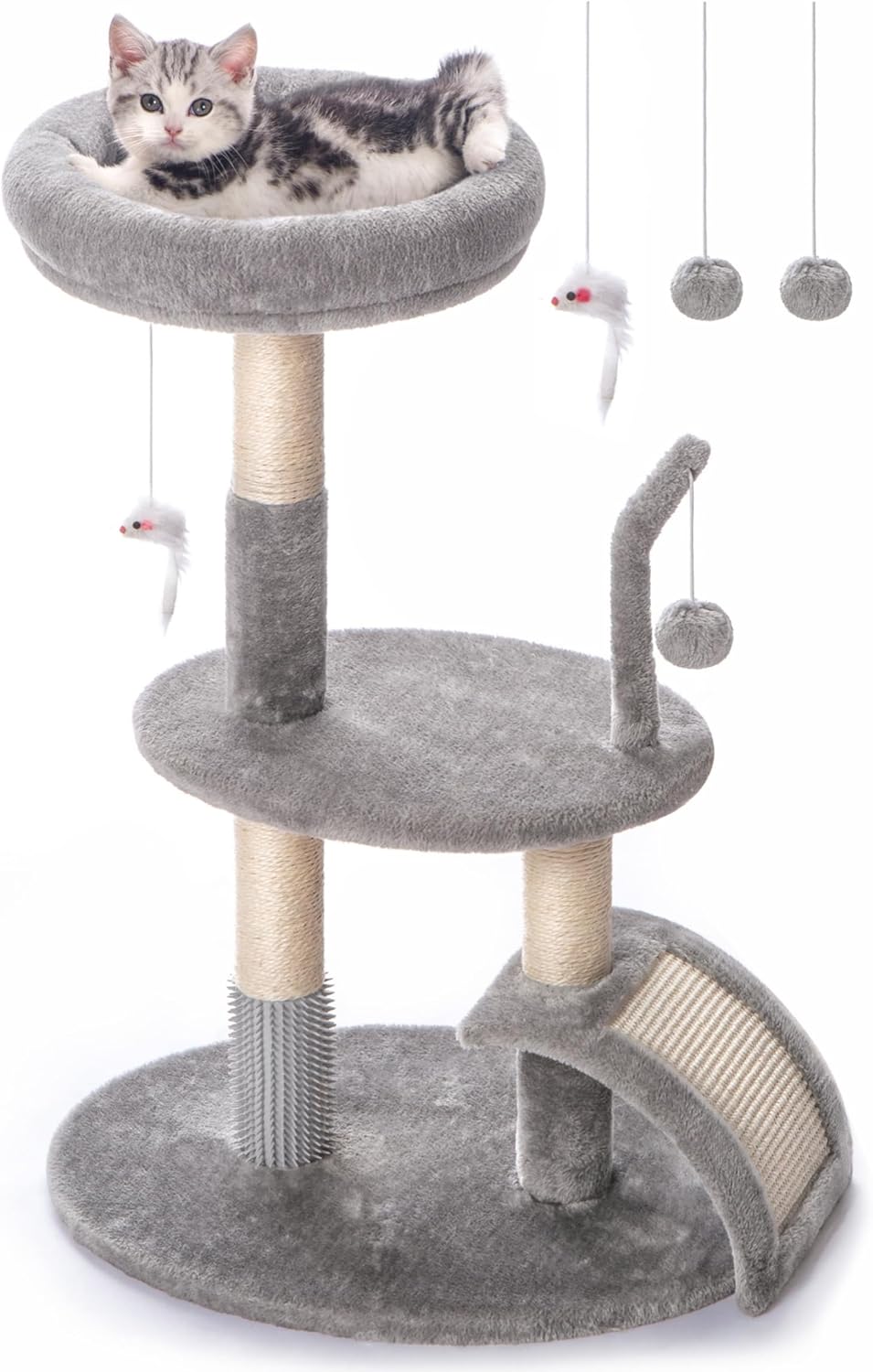 Large Cat Tree Tower with Scratching Post for Indoor Cats