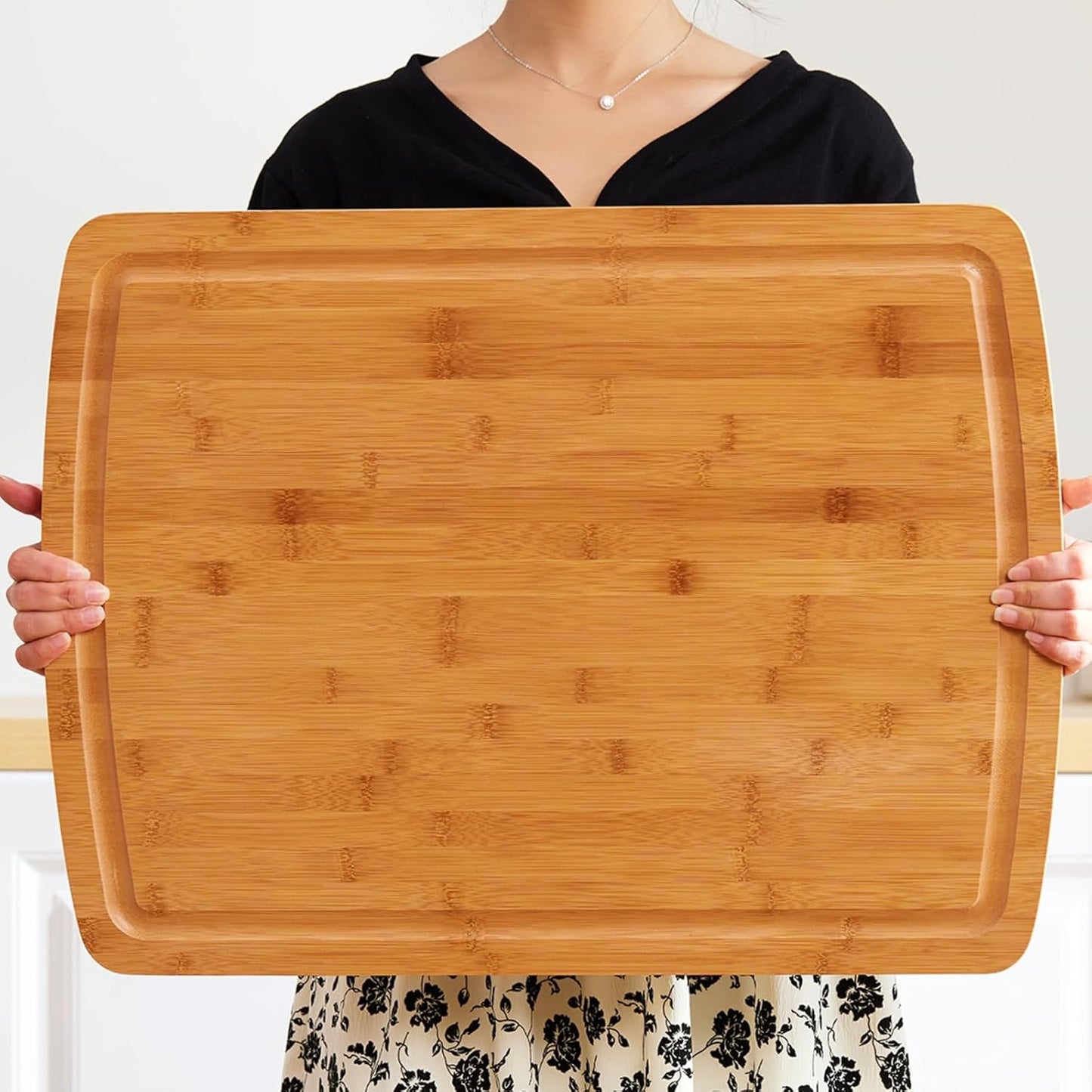 XXL Extra Large Bamboo Cutting Board for Meat and Vegetables