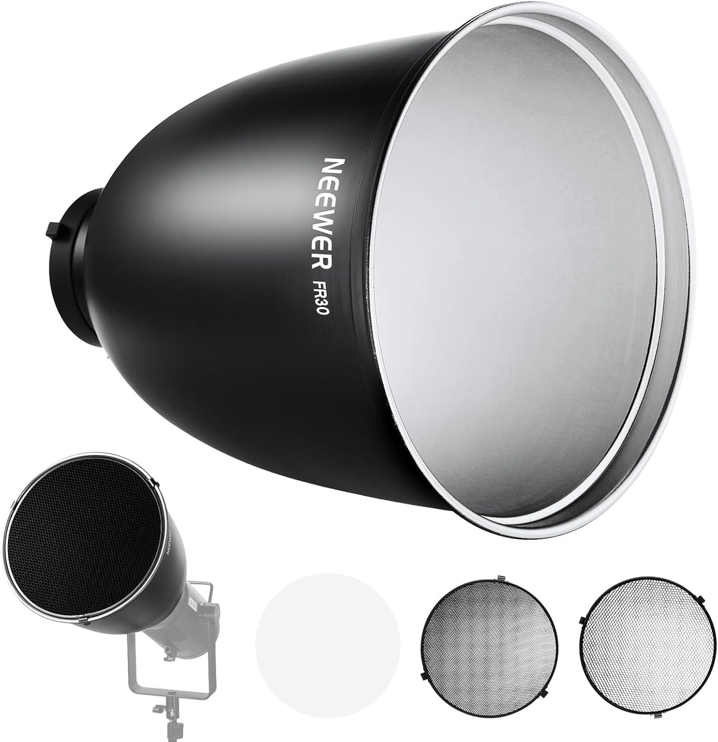 NEEWER Deep Focus Reflector with Honeycomb Grids for Studio Lights
