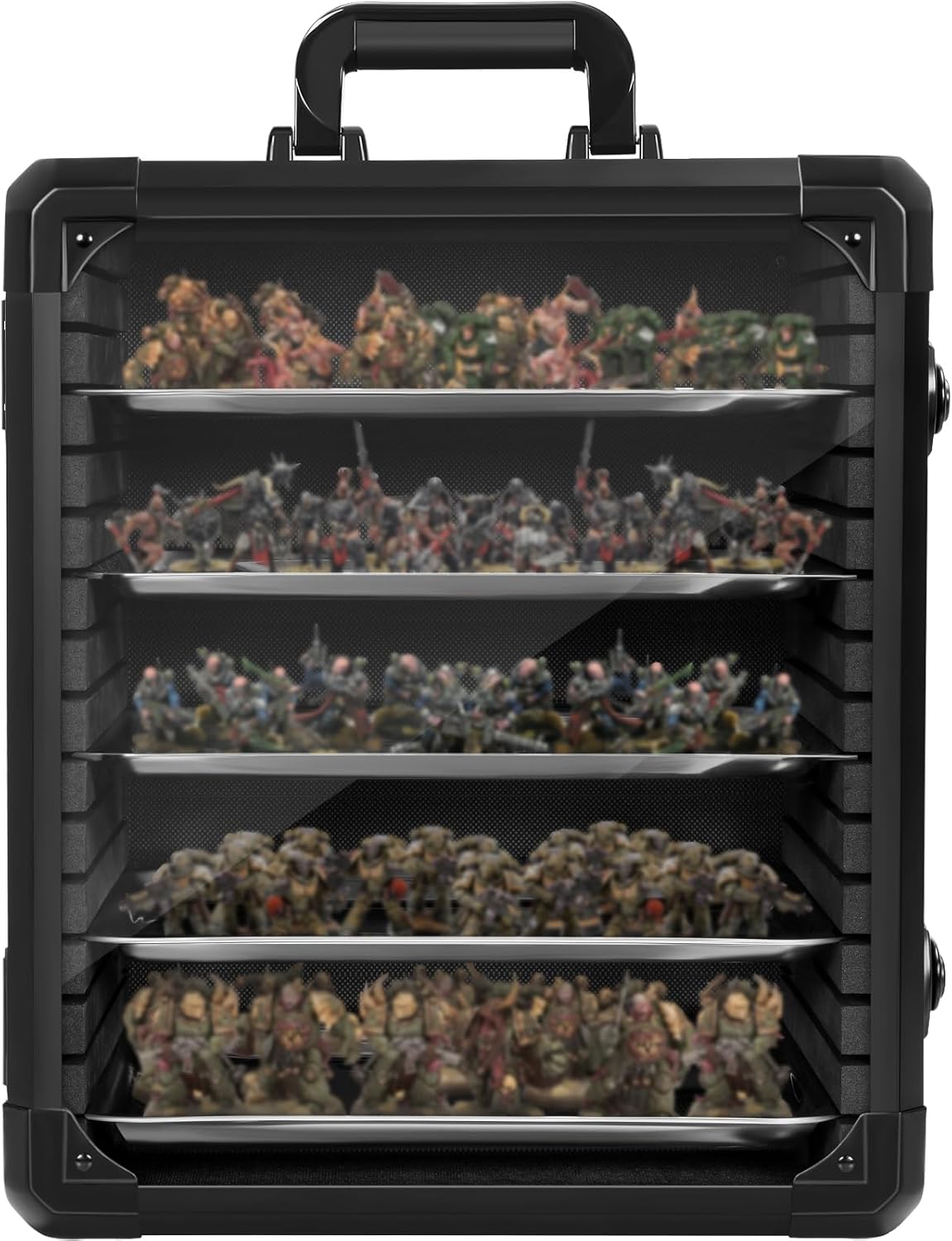 Miniatures Storage Case with Aluminum Alloy Frame for Collectors