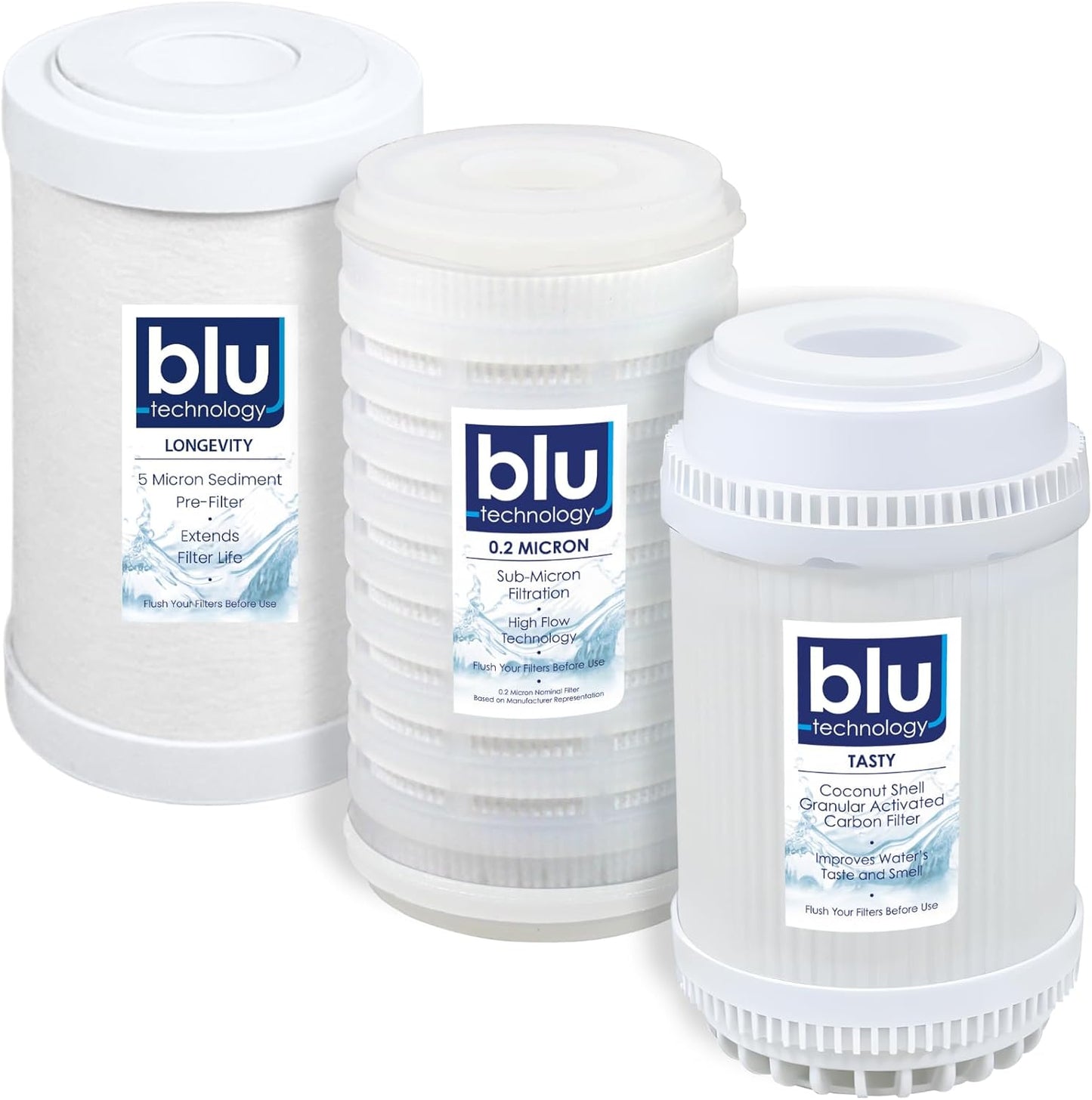 GoBluTech Trio RV Water Filter Recharge Pack for Clean Water