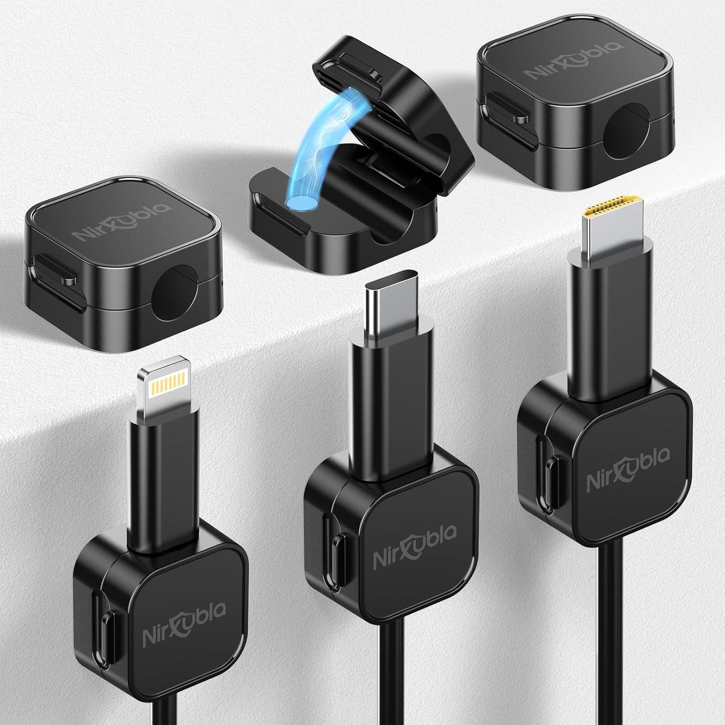 Effortless Desk Cable Management - Nirxubla Magnetic Clips
