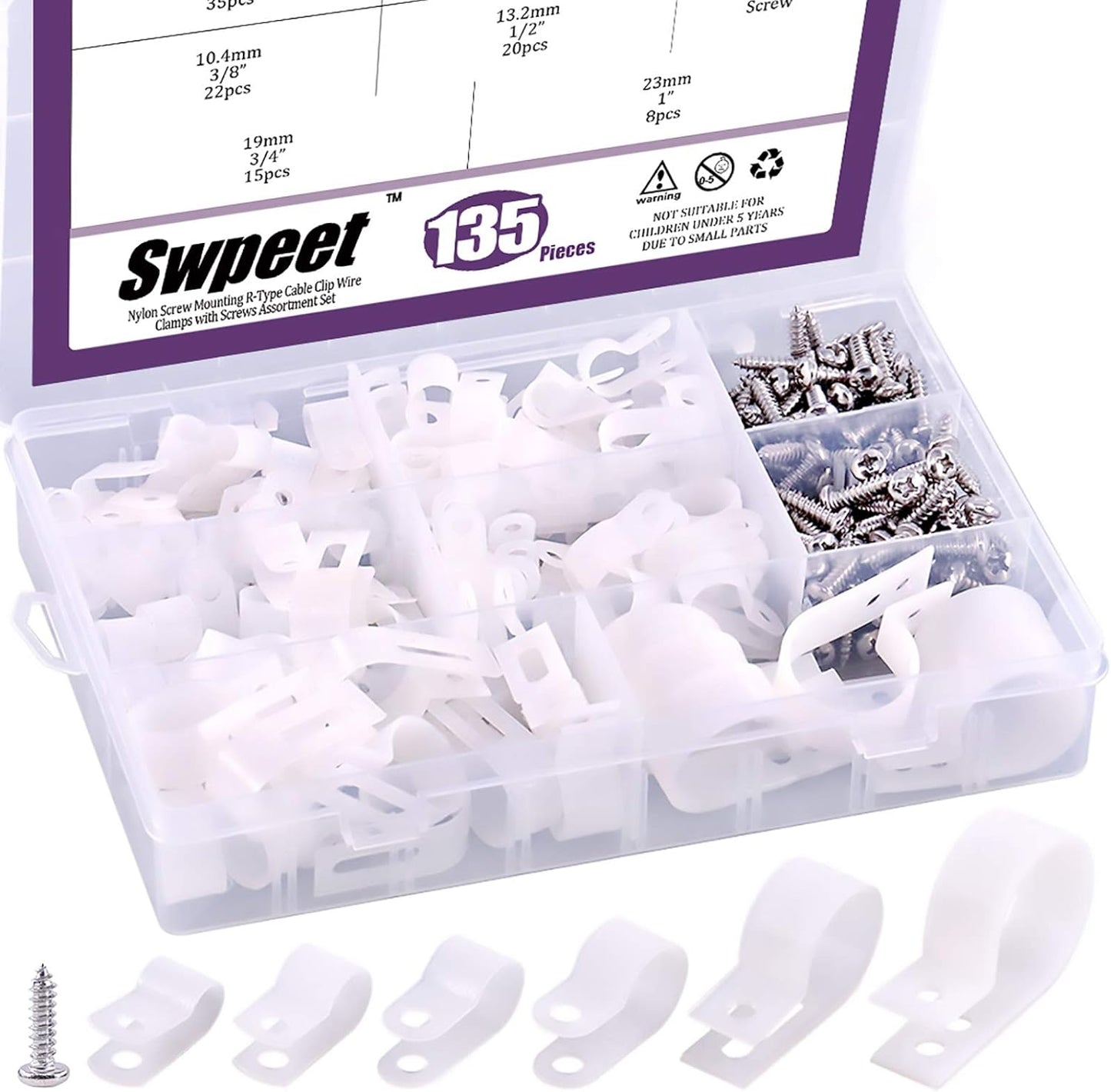 Organize Wires Effortlessly with Swpeet Nylon Cable Clips Kit