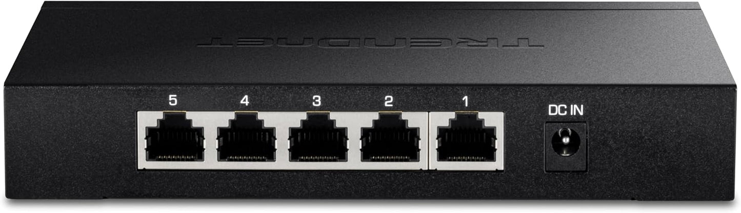 TRENDnet 5-Port Unmanaged 2.5G Gaming Switch for High Speed