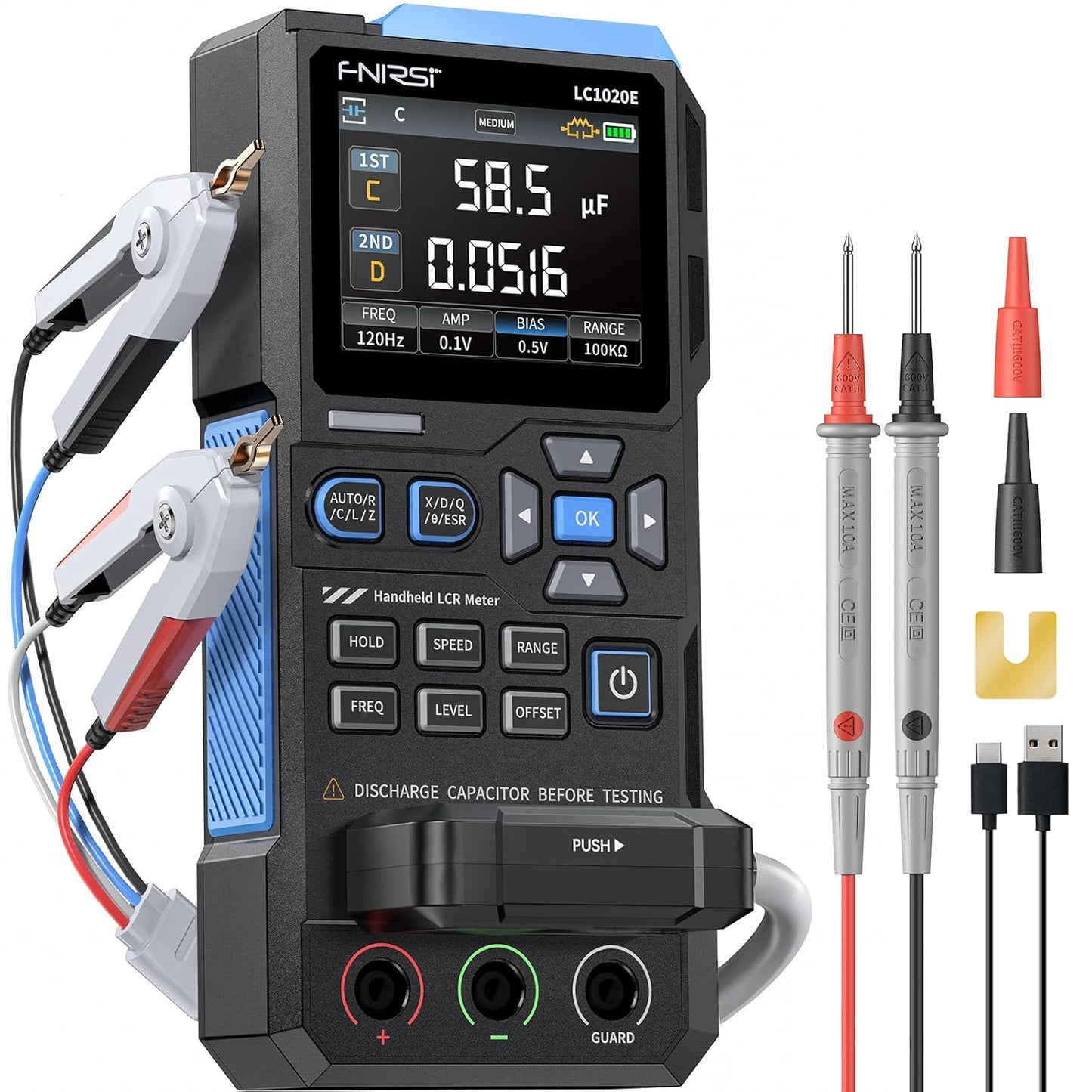 FNIRSI LC1020E LCR Meter: Precision Testing for Components