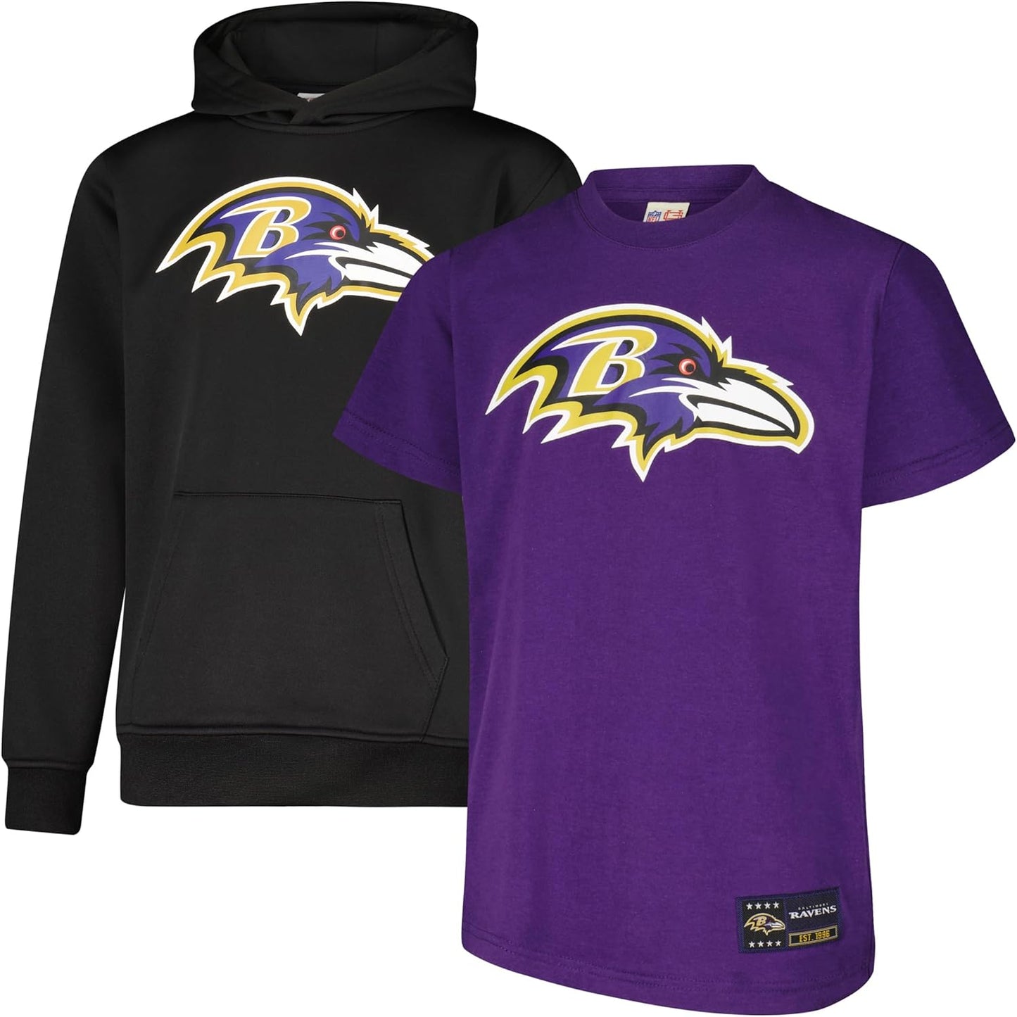 Ultra Game Youth NFL Super Soft T-Shirt & Hoodie Set for Fans