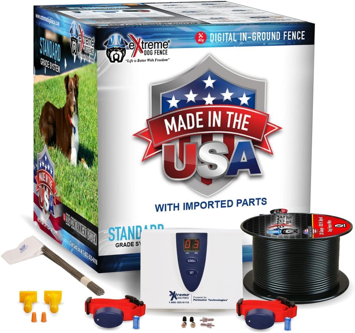 Premium Long-lasting 2-Dog Fence Kit - 1000ft Wire