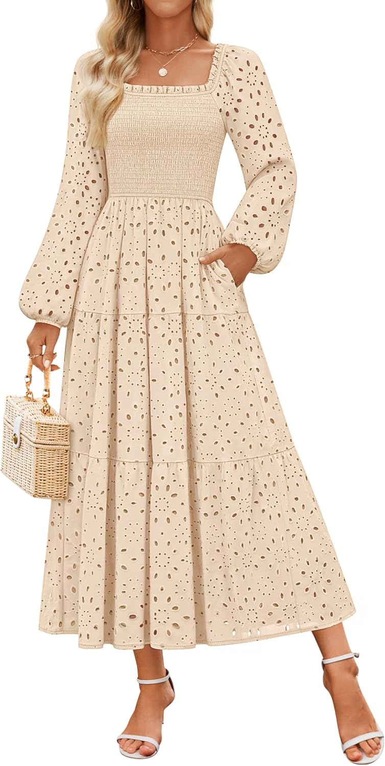ZESICA Women's Fall Long Sleeve Maxi Dresses for Every Occasion