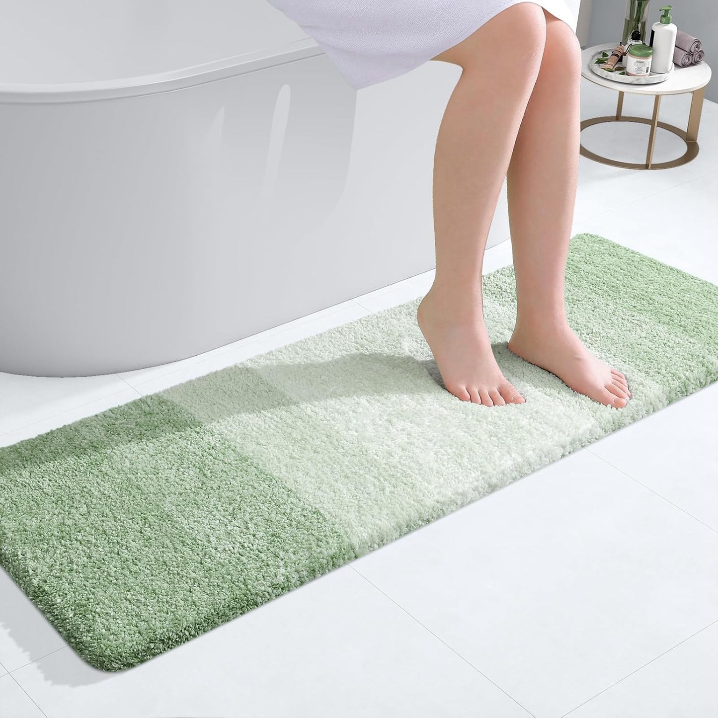 OLANLY Bathroom Runner Rugs - Extra Soft Microfiber Mats