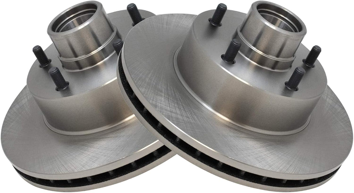 TRQ Front Disc Brake Rotor Pair Set for Bonneville Camaro Caprice