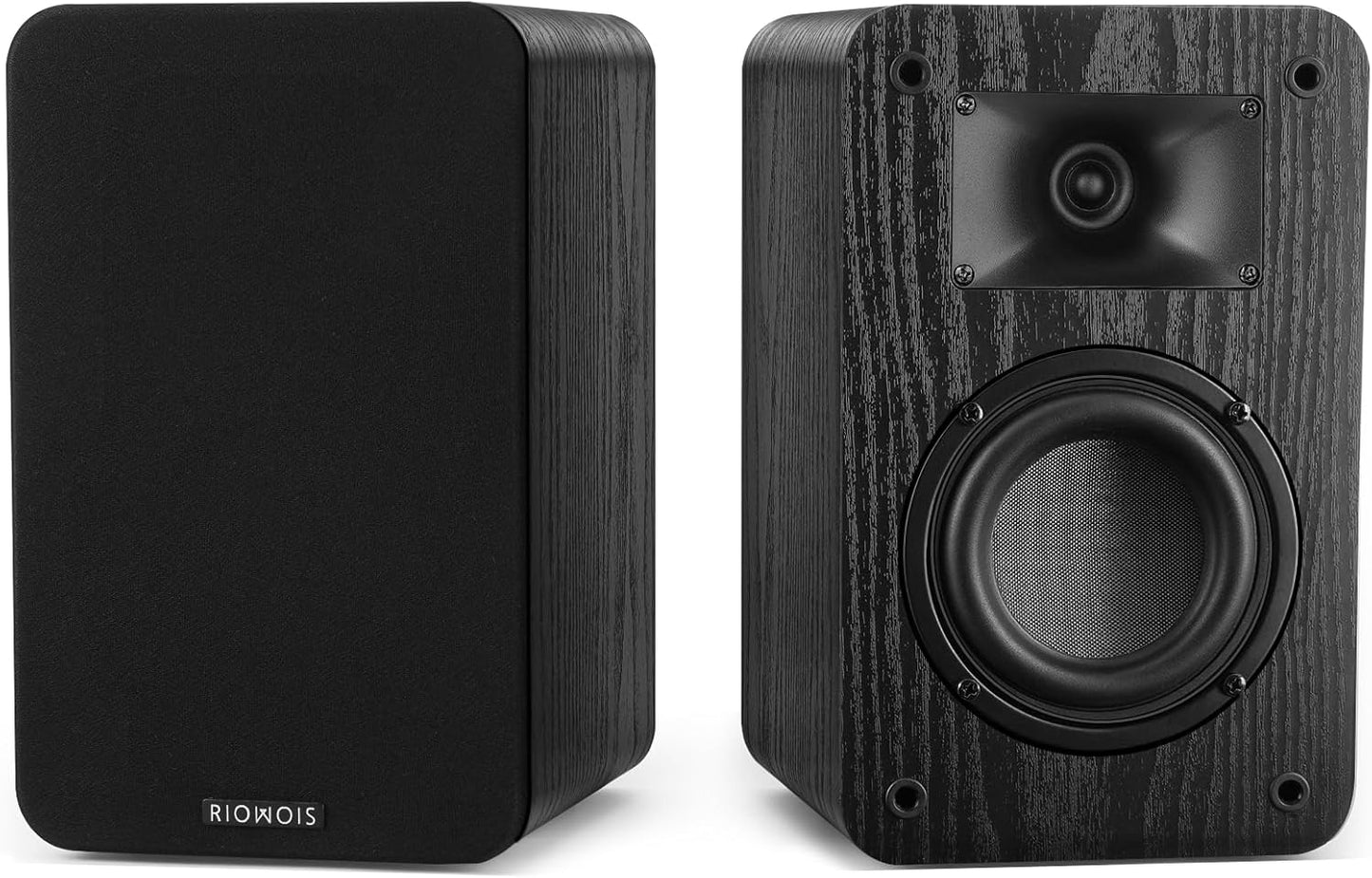 Passive Bookshelf Speakers for Record Player with 4 Inch Woofer