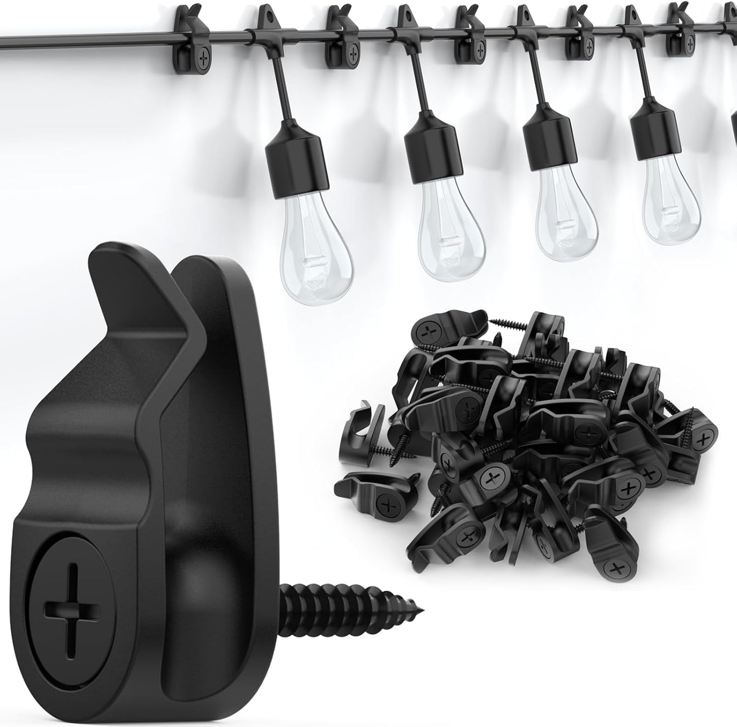 Securely Hang Fairy Lights with Weatherproof Clips!