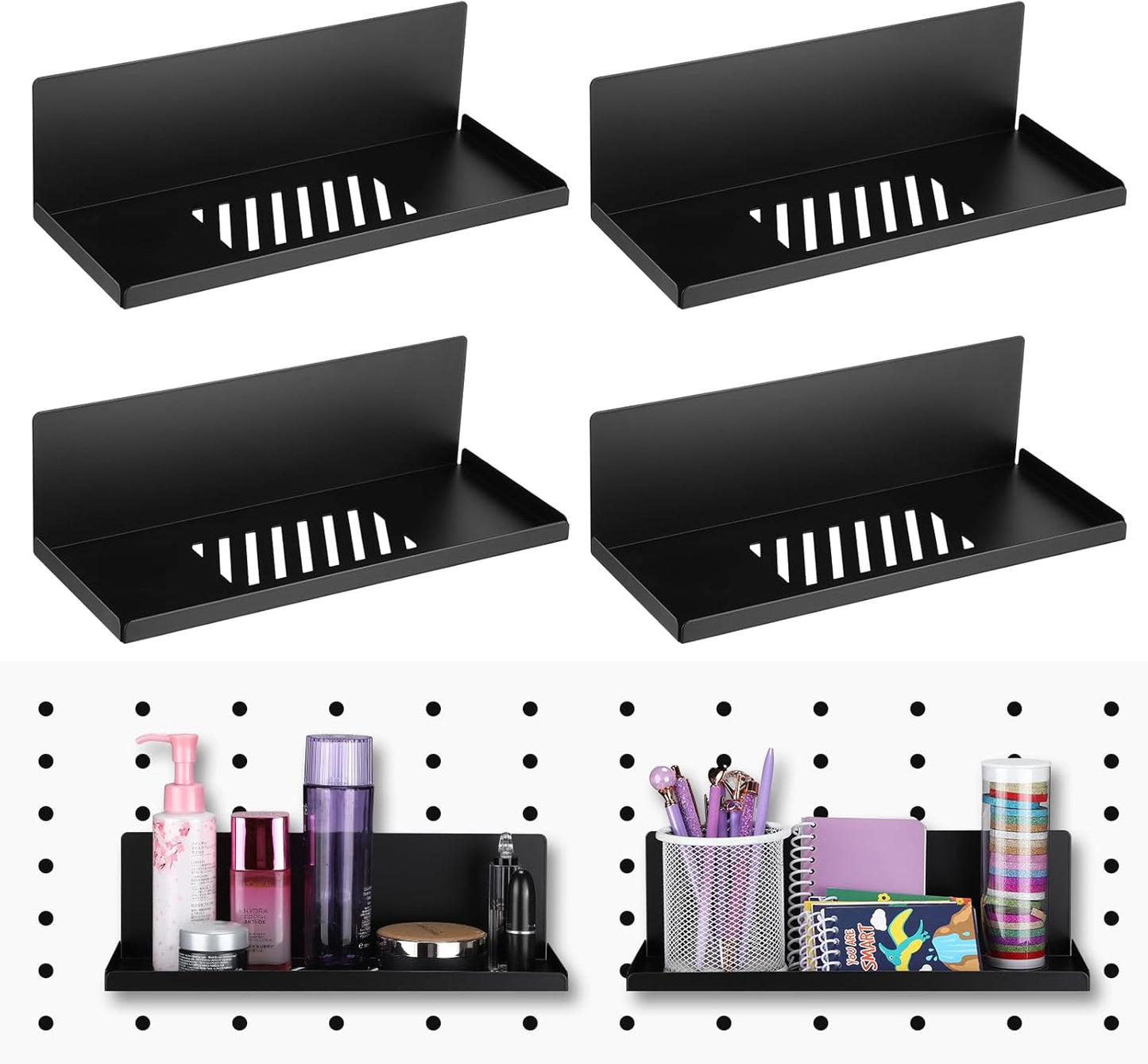 Magnetic Pegboard Shelves Organizer for Craft Home Kitchen