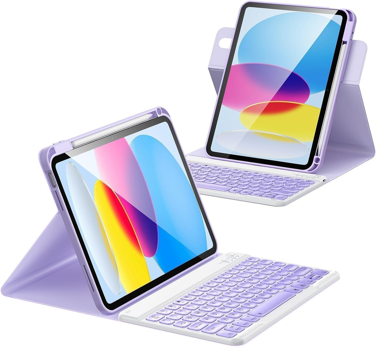 iPad 11th 10th Generation Case with Keyboard and Pencil Holder