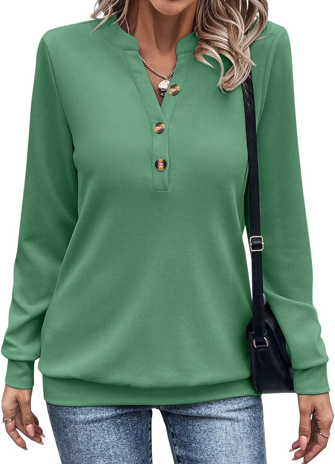 EADINVE Lightweight V Neck Sweatshirt