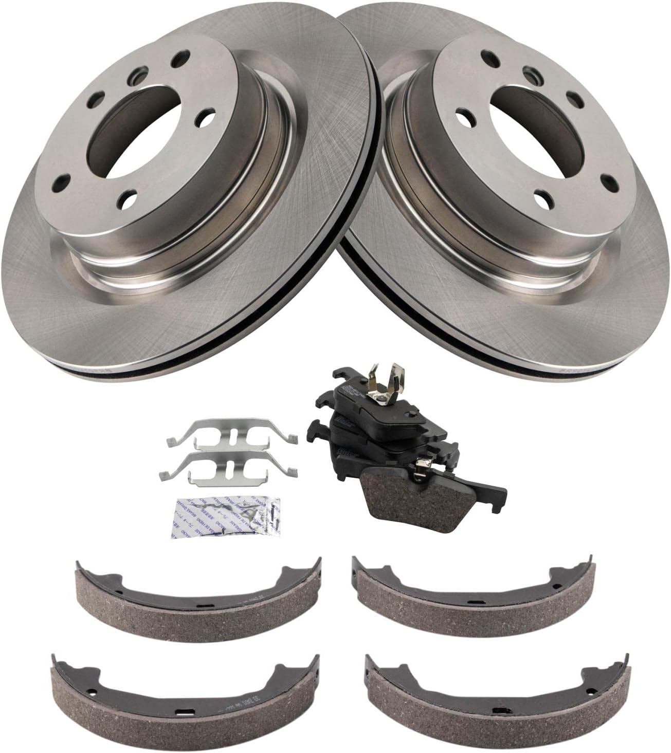 TRQ Rear Ceramic Brake Pad & Rotor Kit for 2012-2016 BMW Models