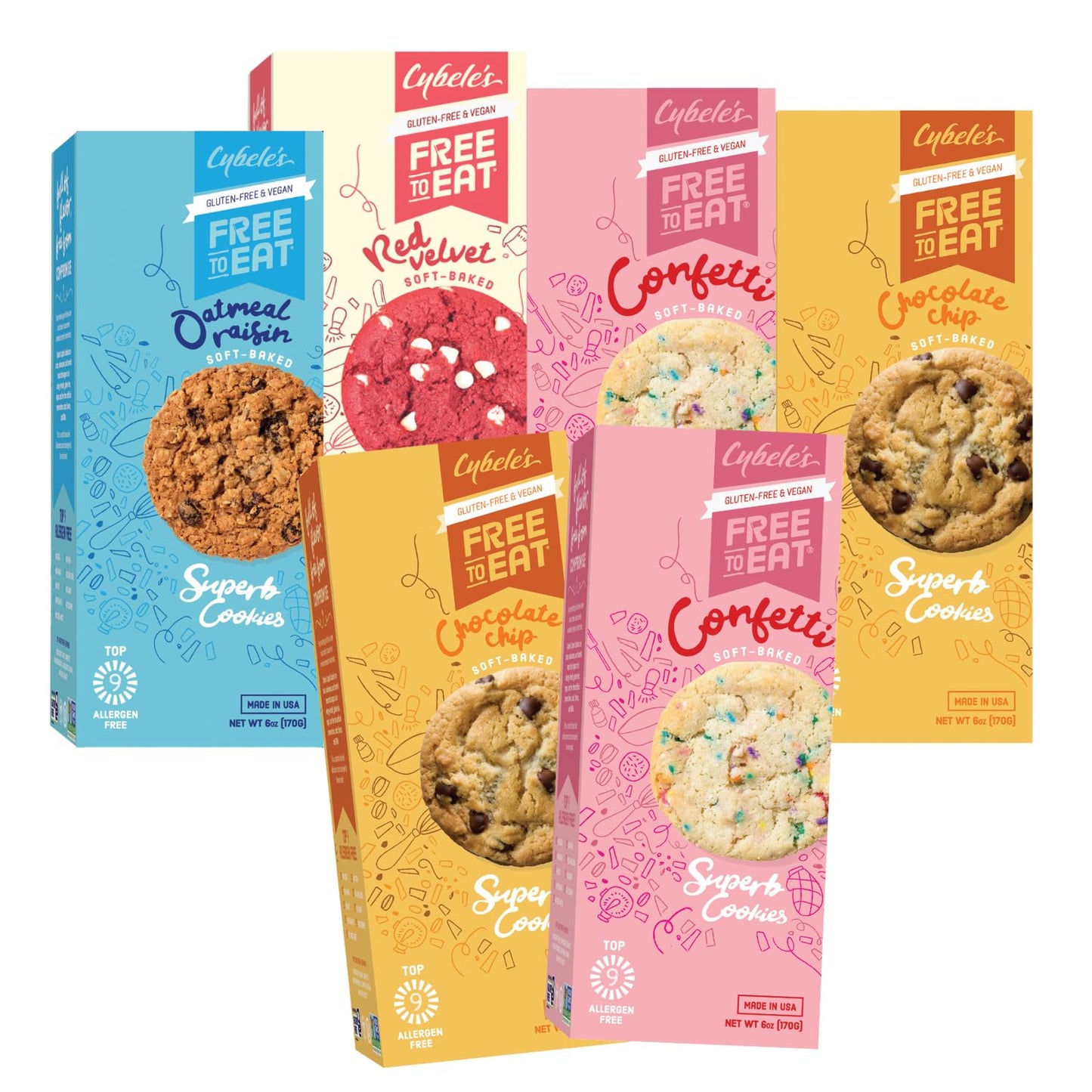 Cybeles Free To Eat Gluten-Free Vegan Cookies Variety Pack