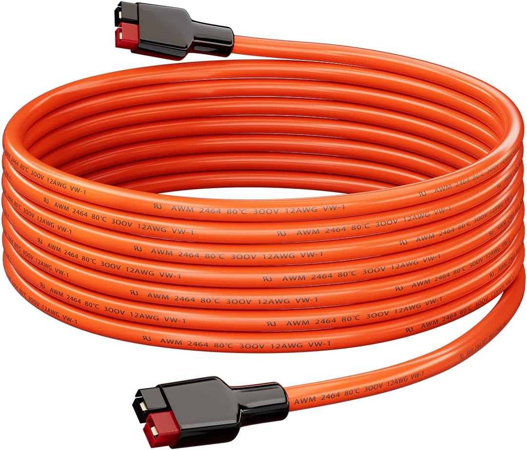 Tonton 12AWG 30FT Anderson Extension Cable for Solar Power
