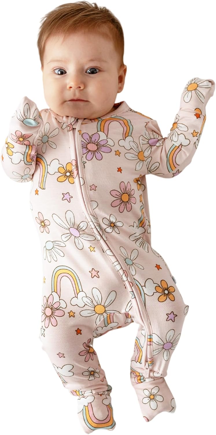 Posh Peanut Convertible Baby Sleepers - Footless Pajamas for Girls
